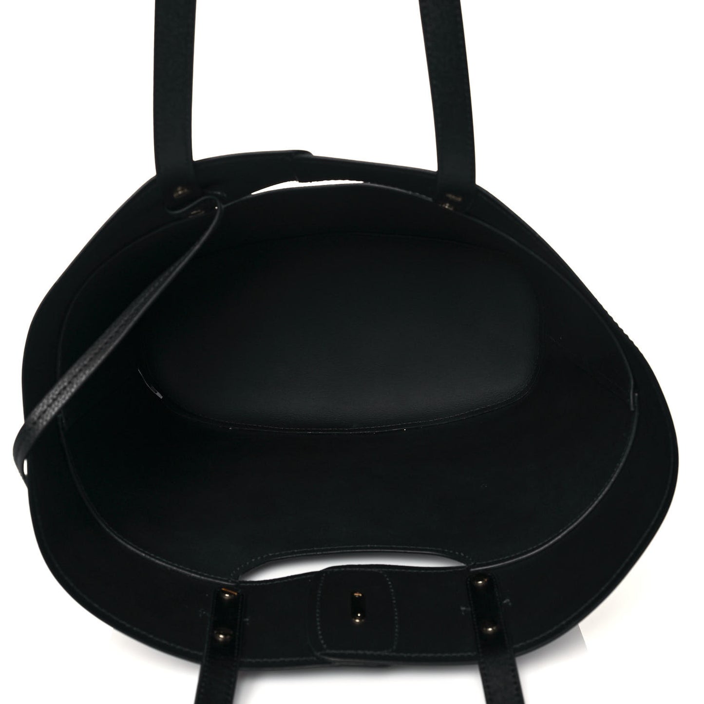 Smooth Grained Calfskin Medium Aby Tote Black