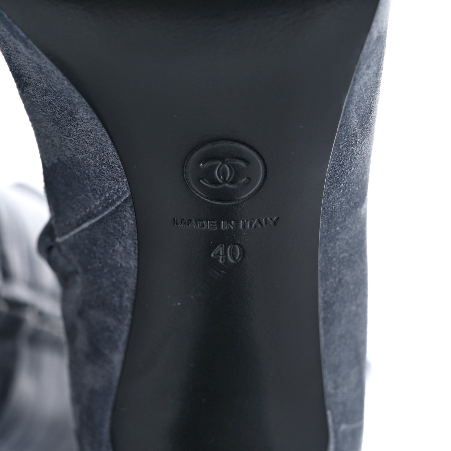 Chanel Suede High Boots 40 Grey 7 of 10