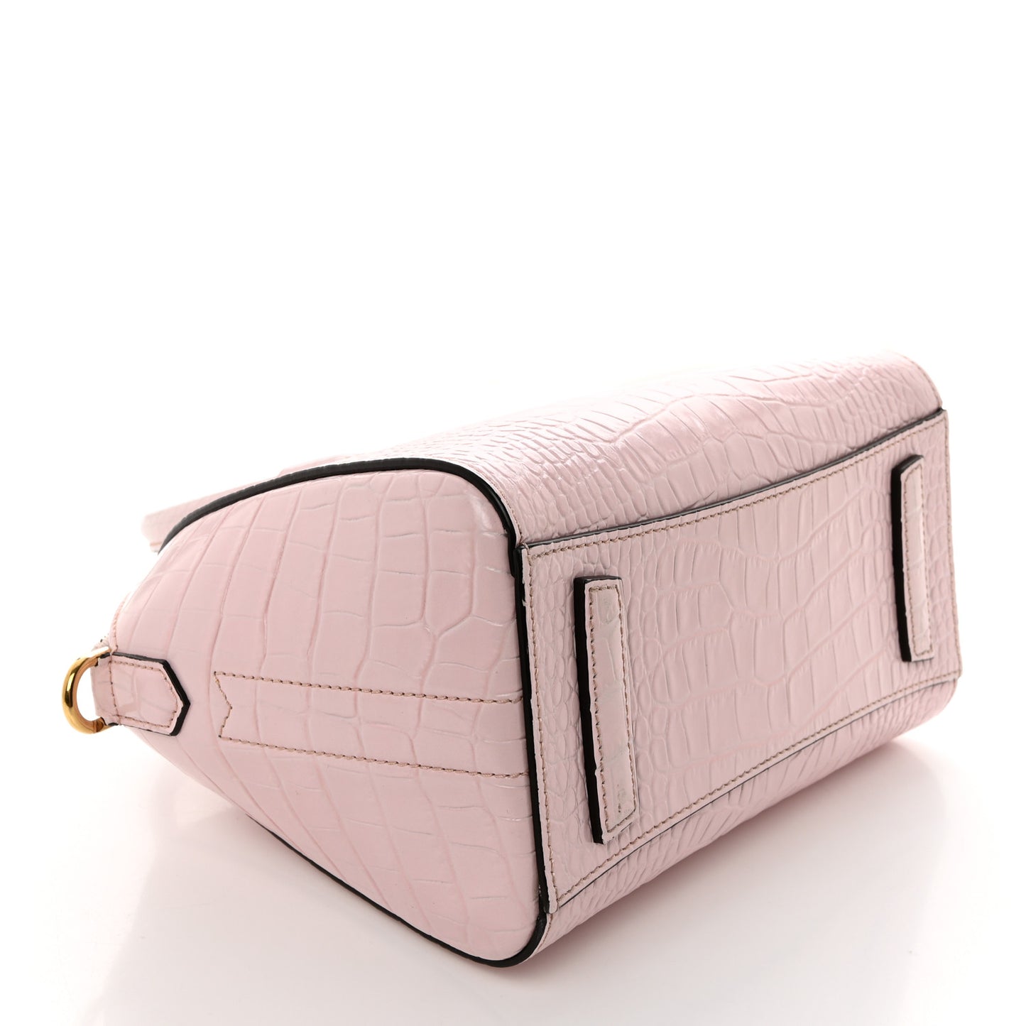 Calfskin Crocodile Embossed Mini Antigona Pink