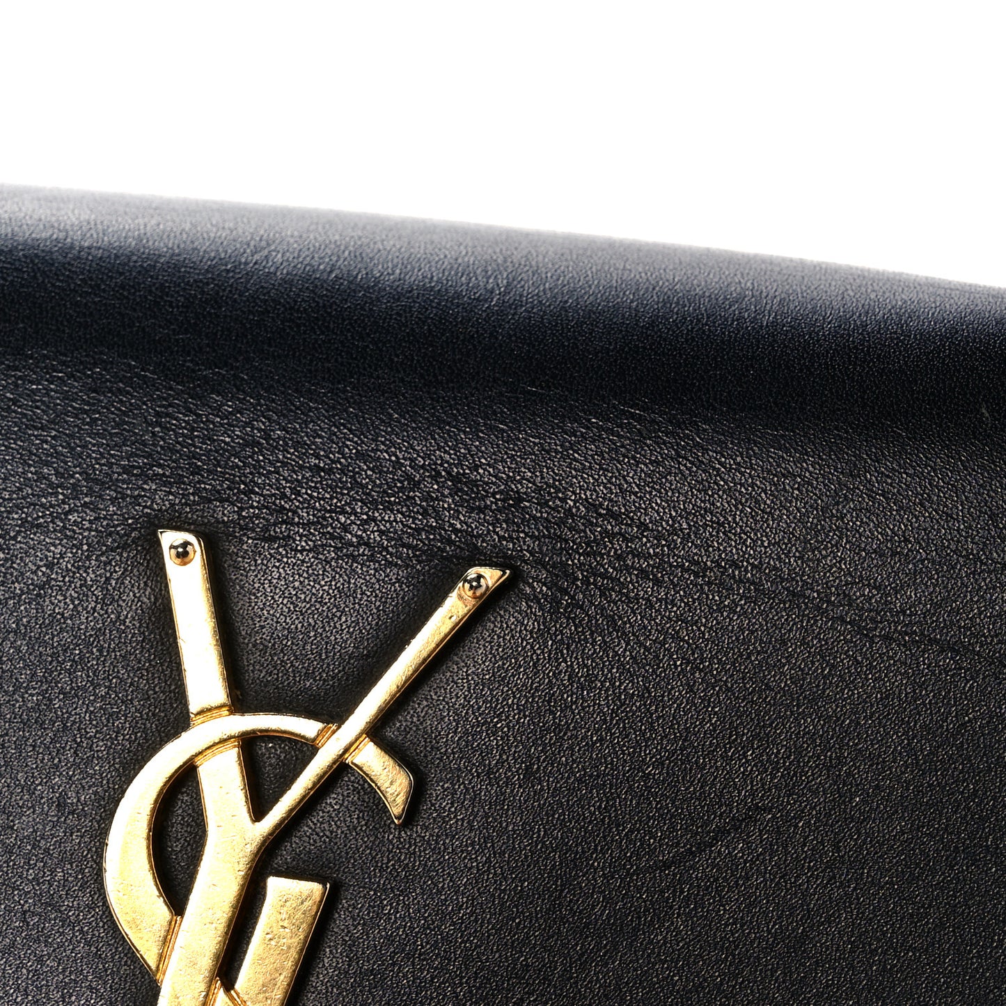 Calfskin Small Classic Monogram Kate Tassel Satchel Black