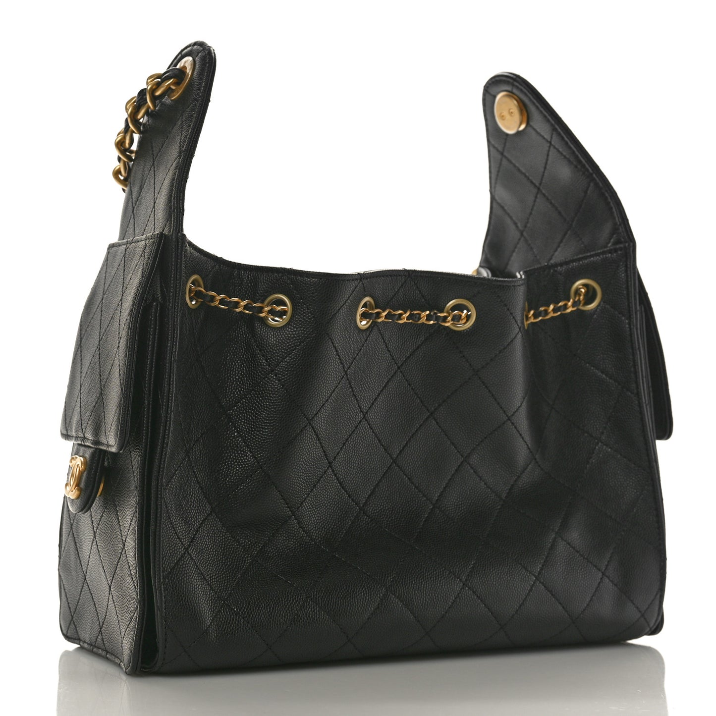 Caviar Quilted Small Chanel 25 Handbag Black