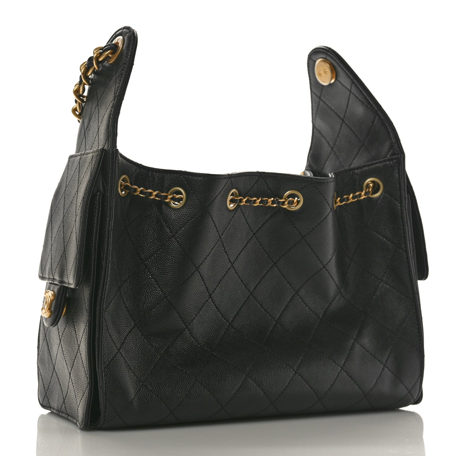 Chanel Caviar Quilted Small Chanel 25 Handbag Black 2 of 9