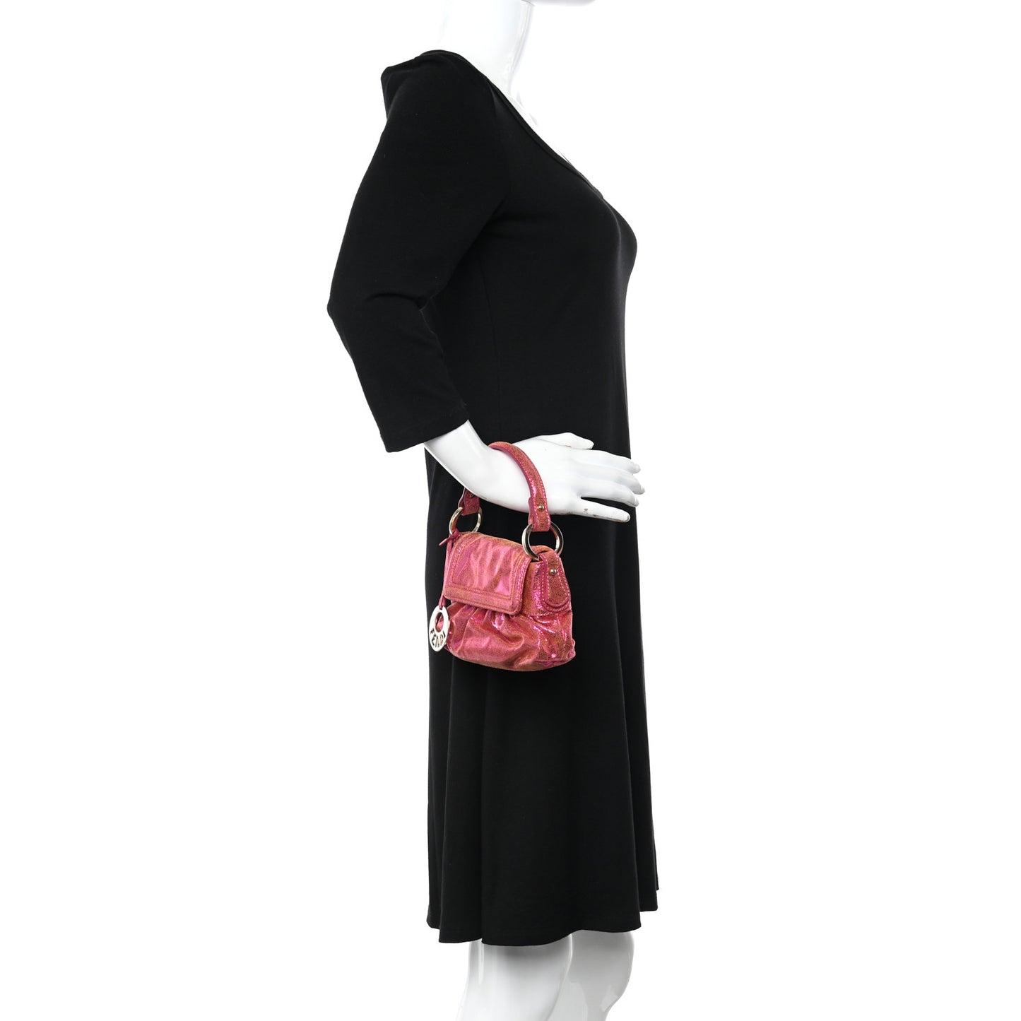 Metallic Nappa Mini Chef Shoulder Bag Pink