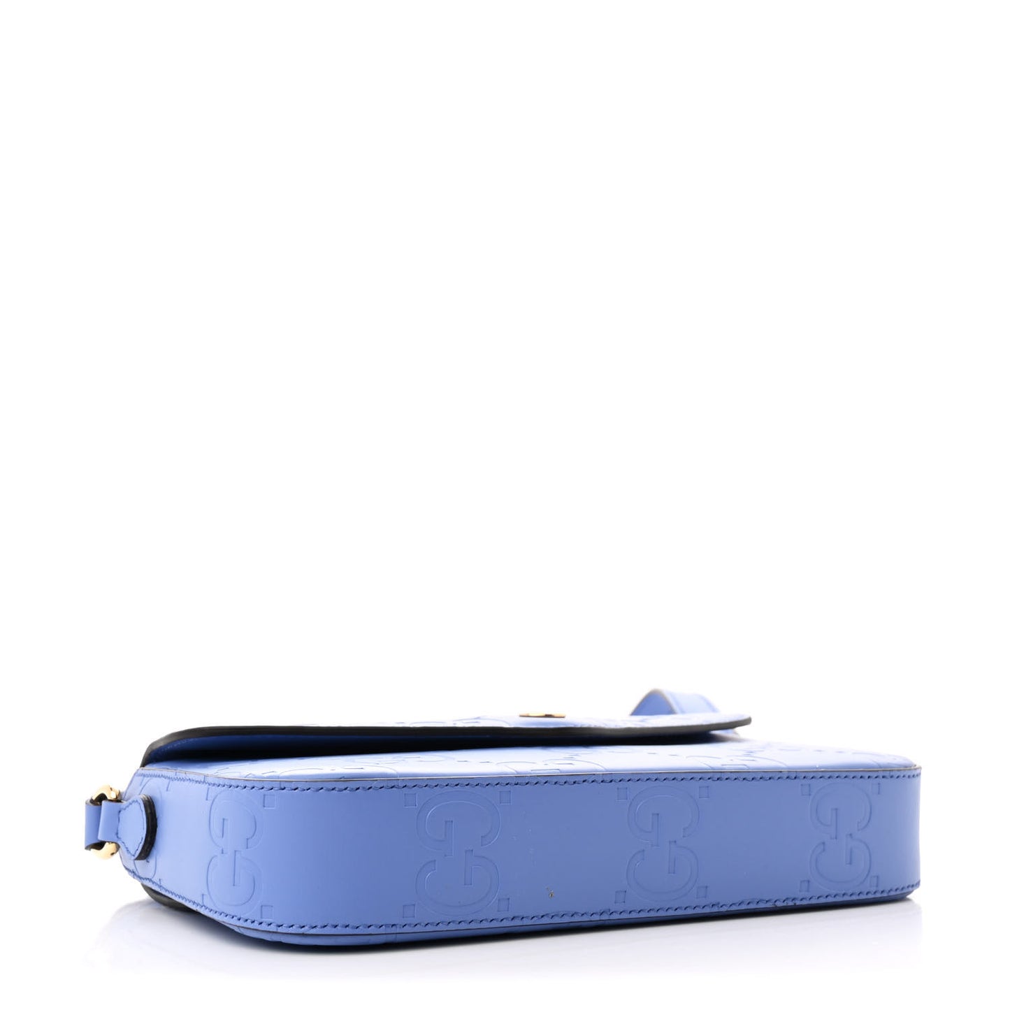 Calfskin GG Super Mini Shoulder Bag Blue