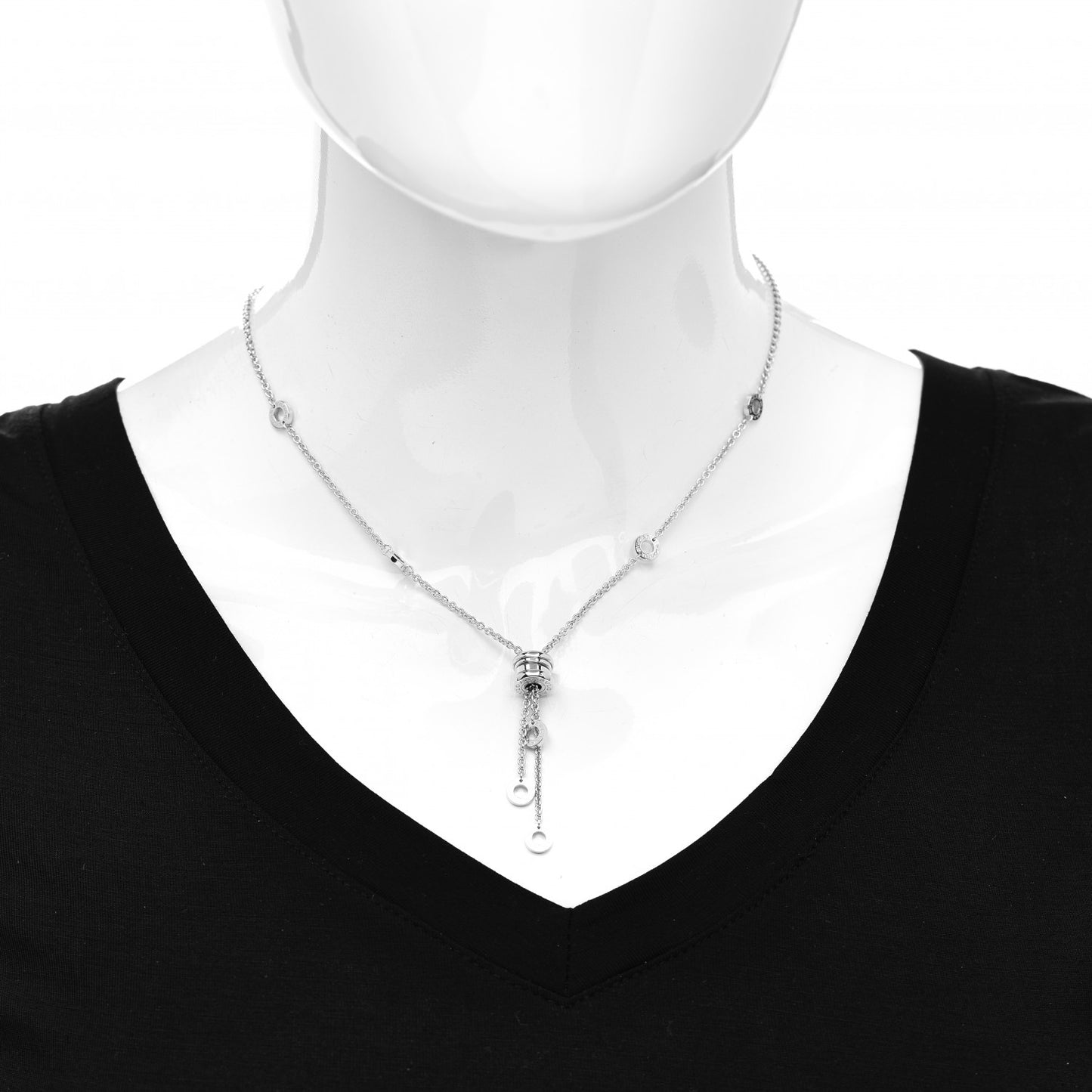 18K White Gold B.Zero1 Lavalier Necklace