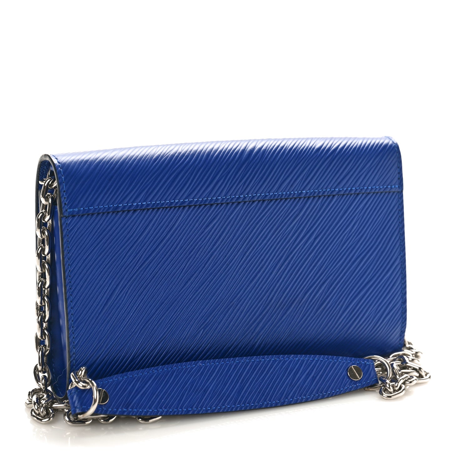 Epi Flamingo Twist Chain Wallet Blue