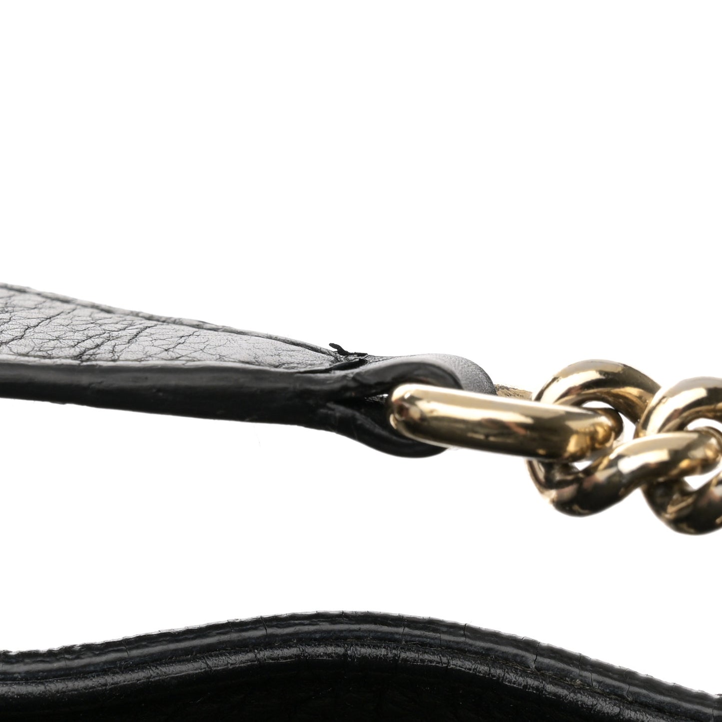 Pebbled Calfskin Medium Soho Chain Shoulder Bag Black