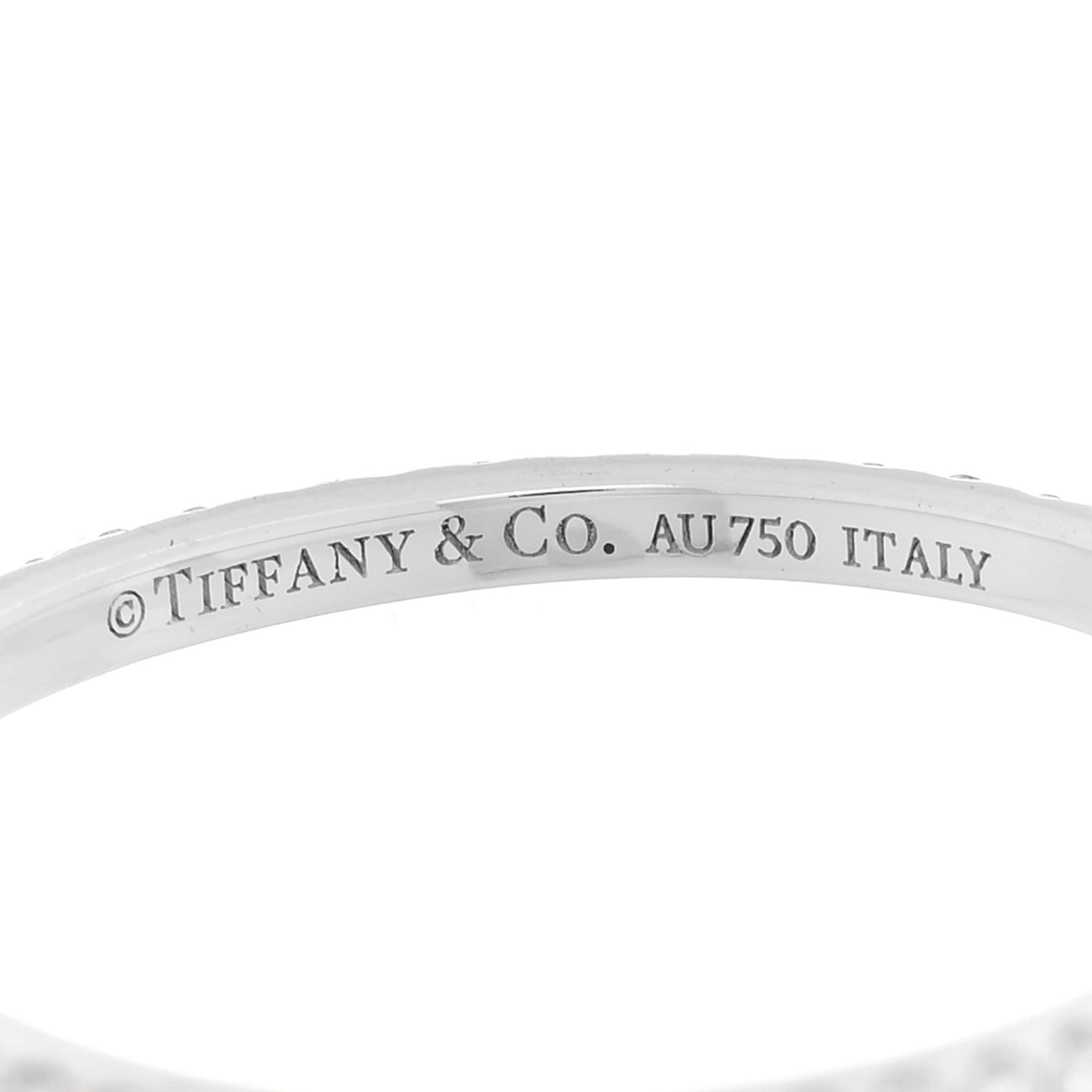 18K White Gold Diamond T Wire Pave Ring 54 7