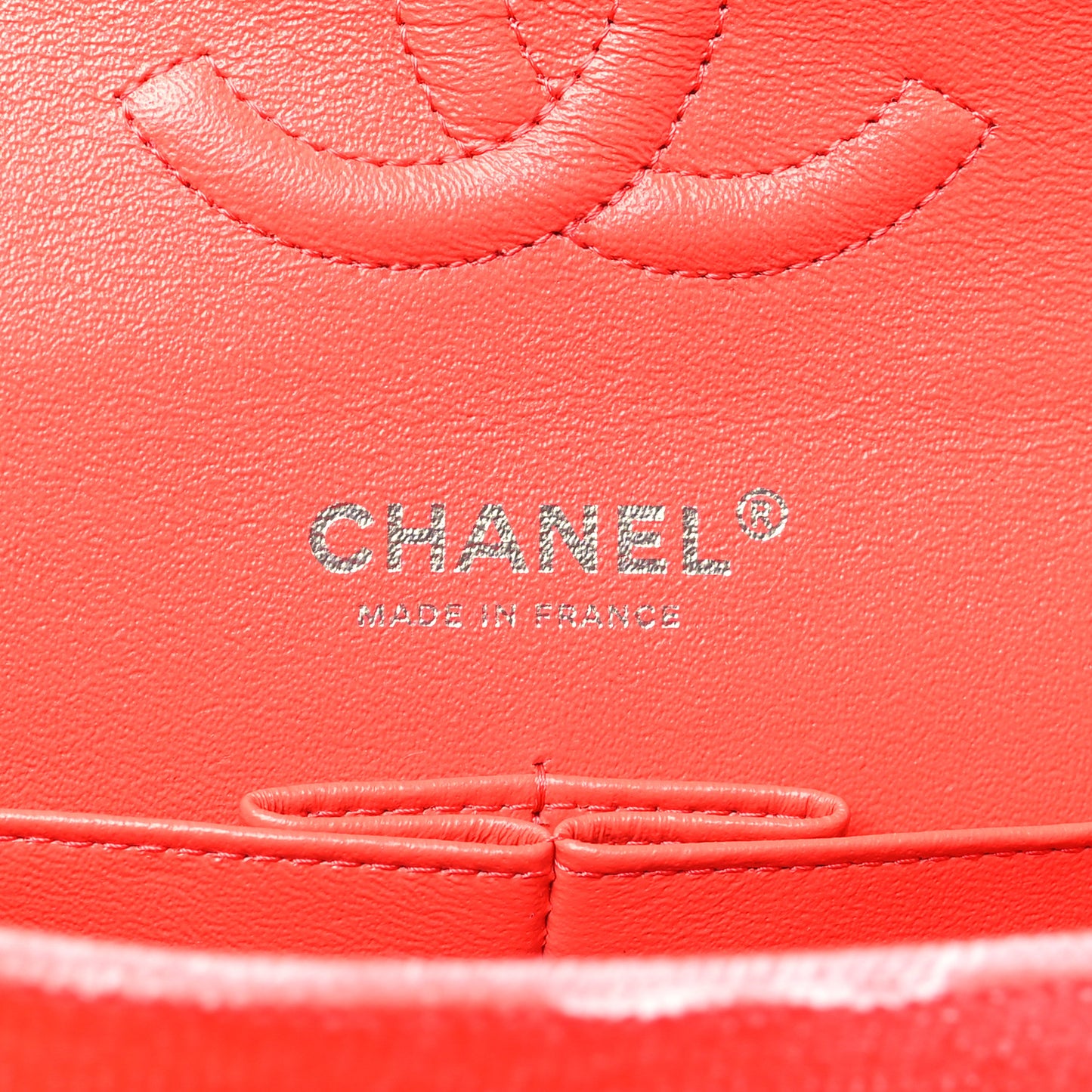 Velvet Quilted Medium Double Flap Coral