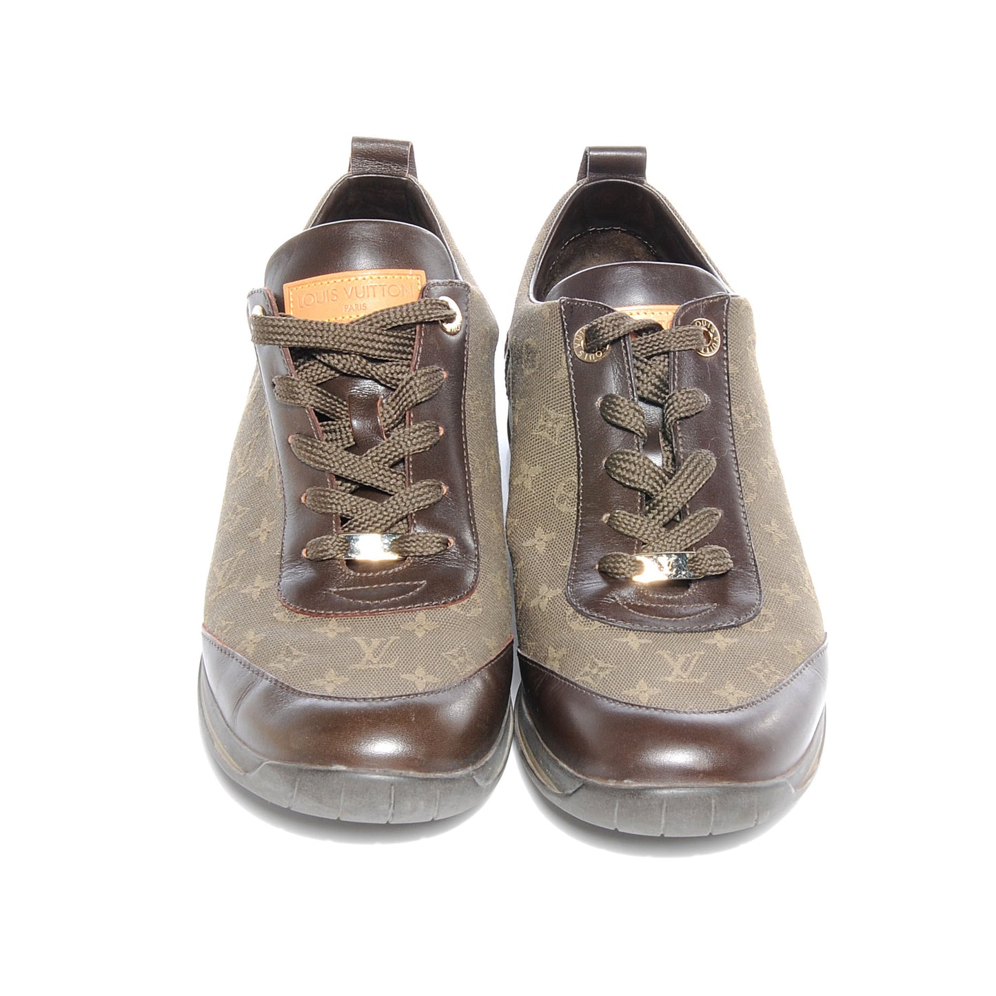 Mini Lin Monogram Sneakers Tennis Shoes 39 Kaki