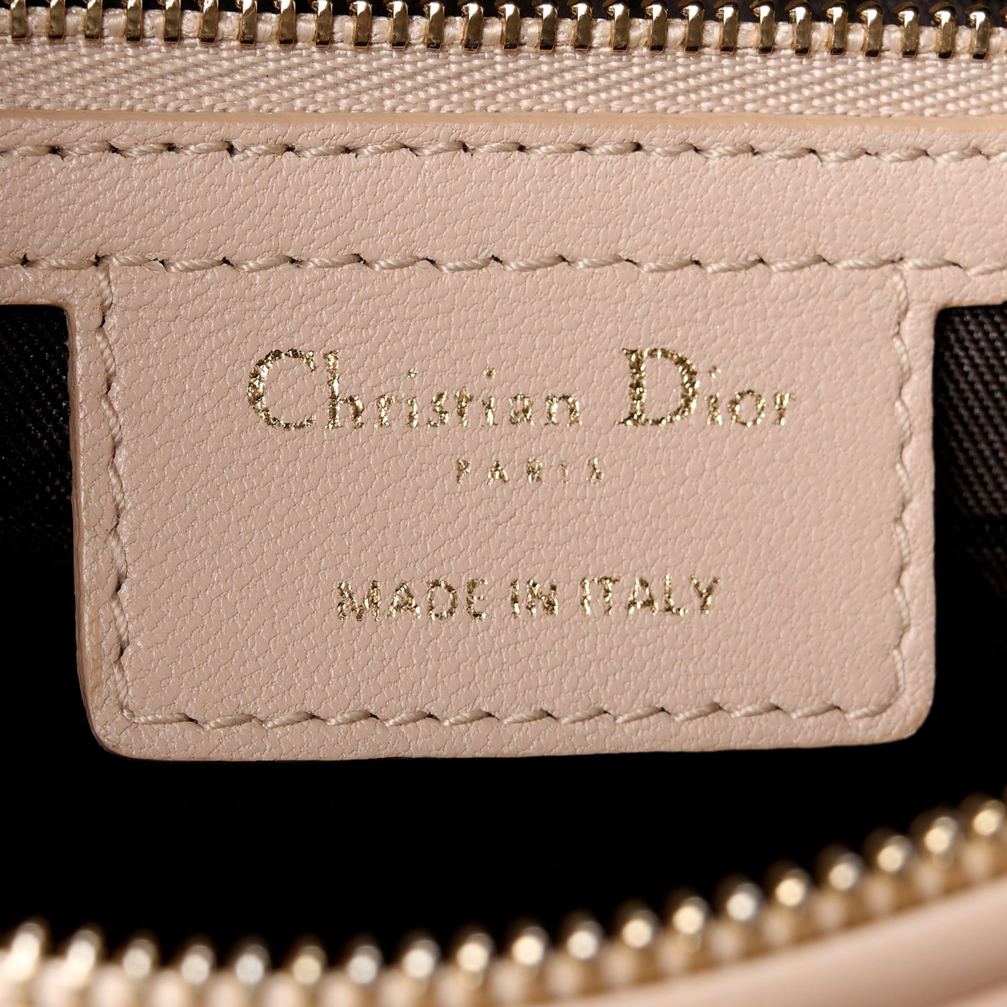 Lambskin Cannage Medium Lady Dior Beige