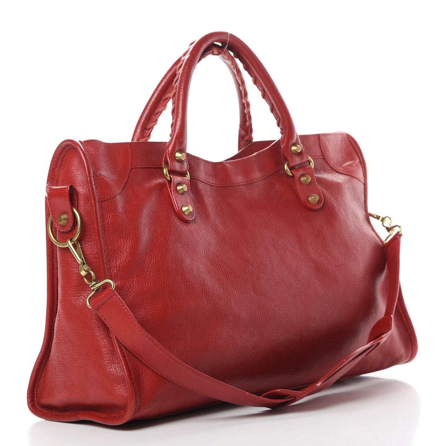 Sugar Goatskin Classic Gold Hardware City Rouge Rouge Coquelicot
