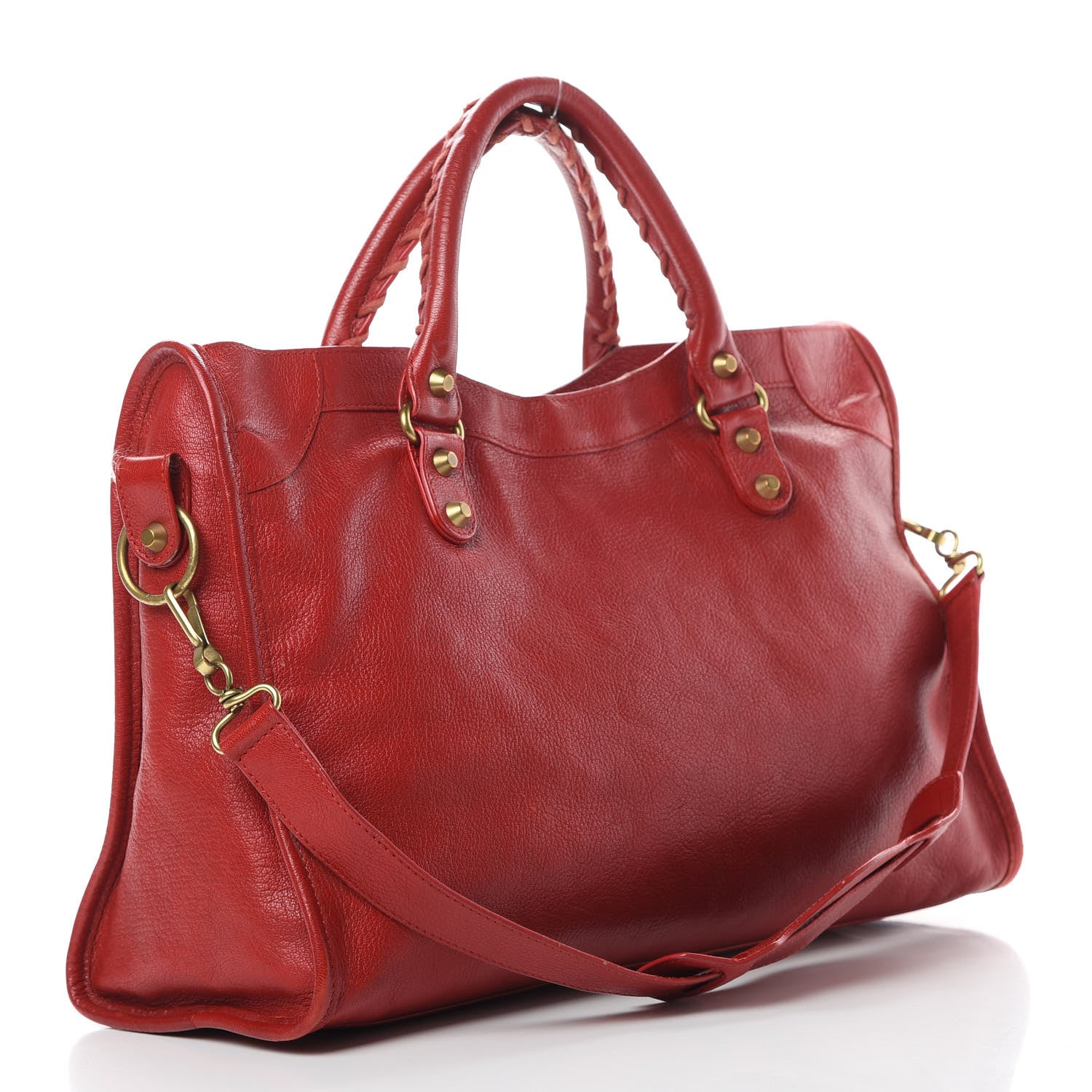 Balenciaga Sugar Goatskin Classic Gold Hardware City Rouge Rouge Coquelicot 3 of 20
