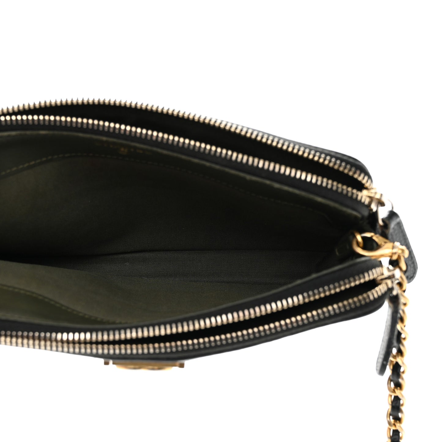 Caviar Quilted Small Boy Clutch With Chain Black
