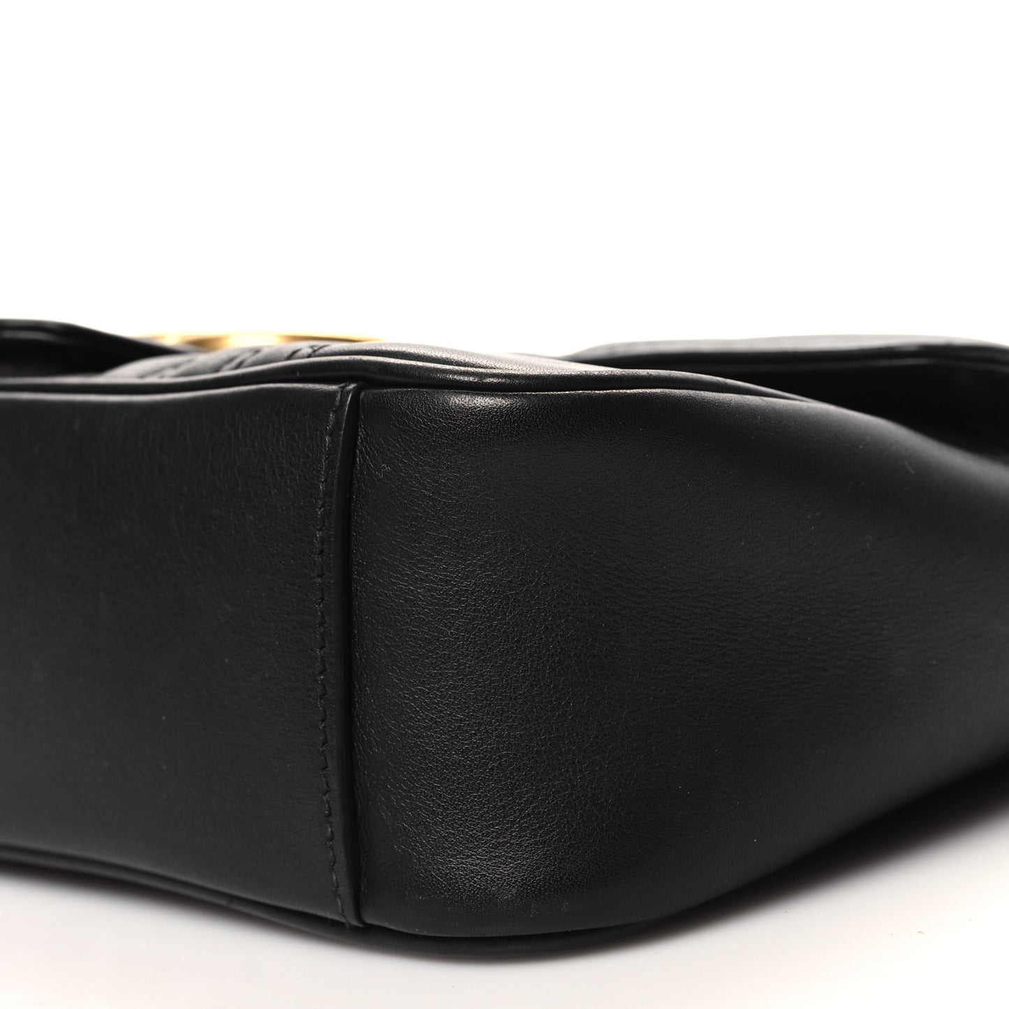 Calfskin Matelasse Small GG Marmont Shoulder Bag Black