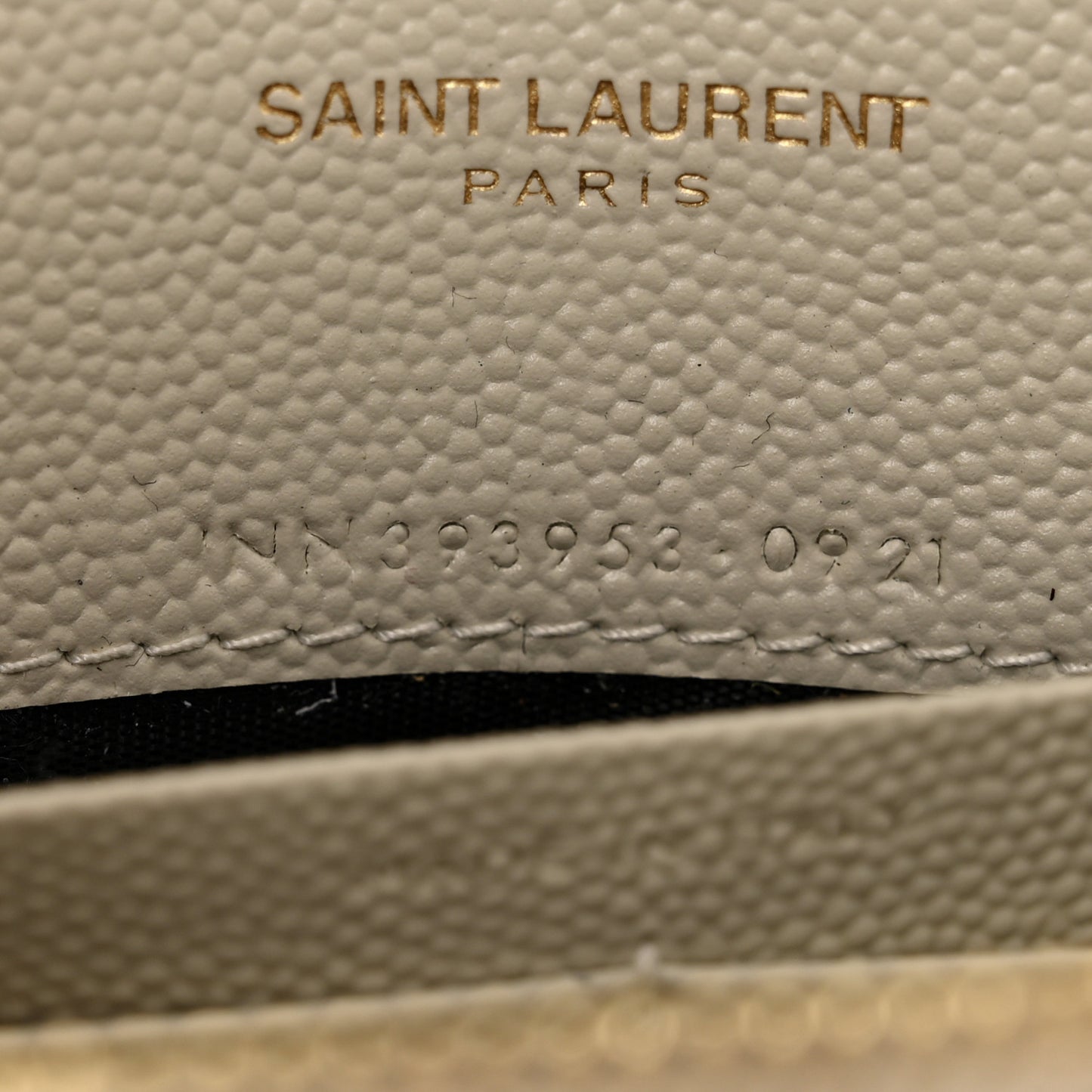 Grain De Poudre Matelasse Chevron Cassandre Envelope Chain Wallet Nude Powder