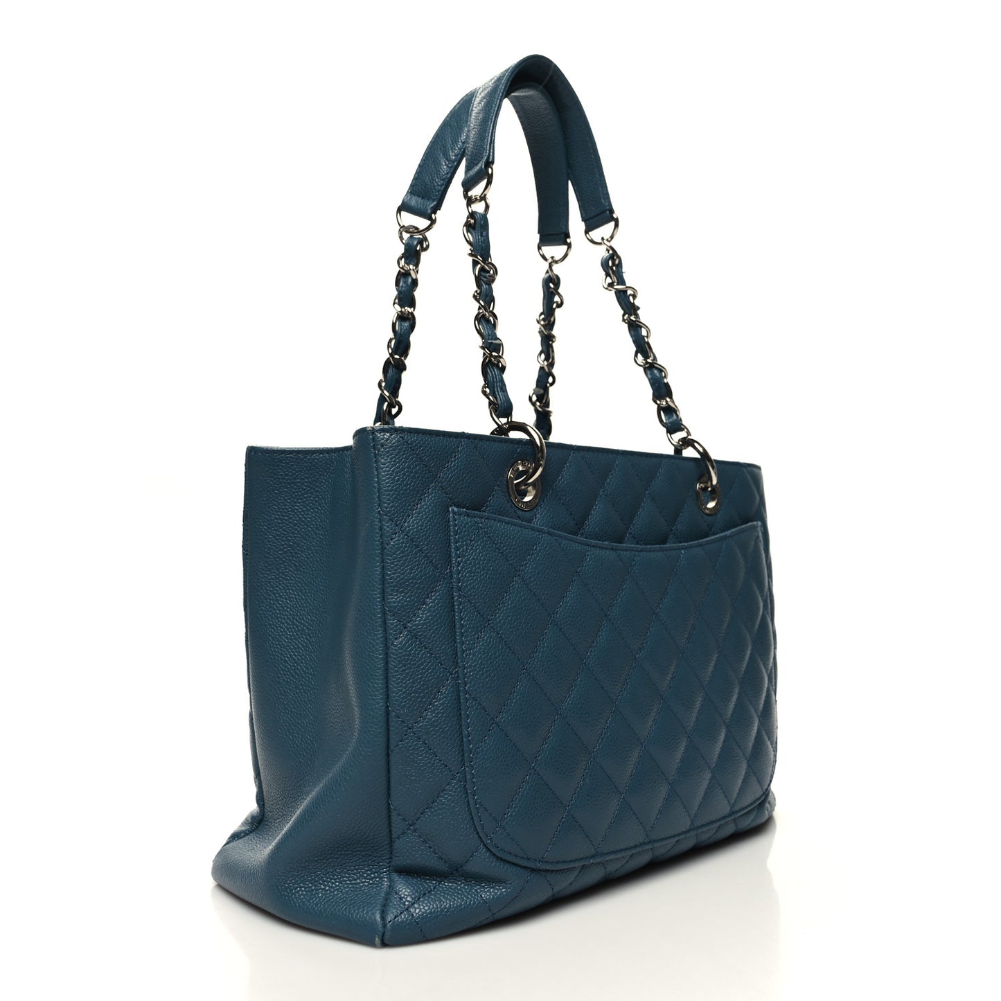 Caviar Quilted Grand Shopping Tote GST Blue