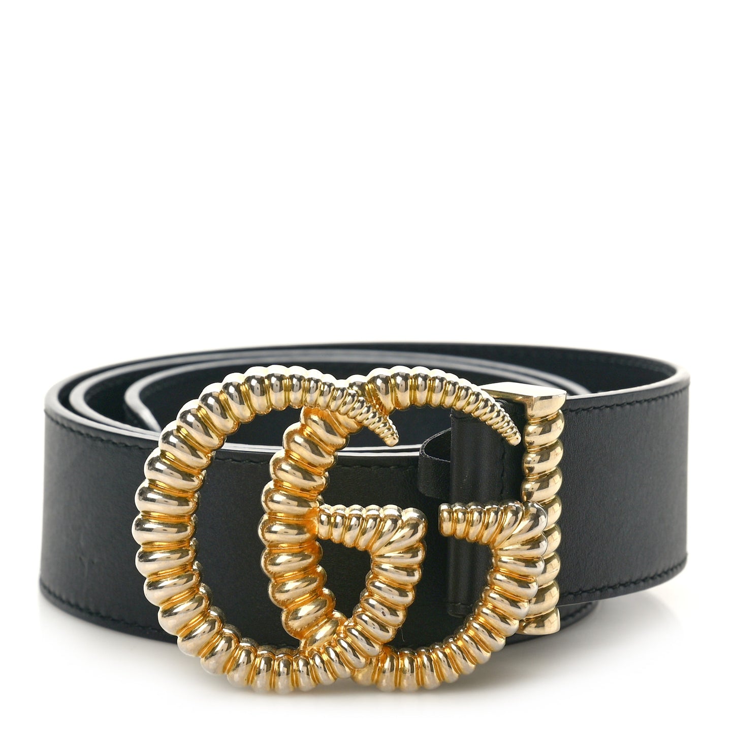 Moon Calfskin Torchon Double G 40mm Belt 85 34 Black