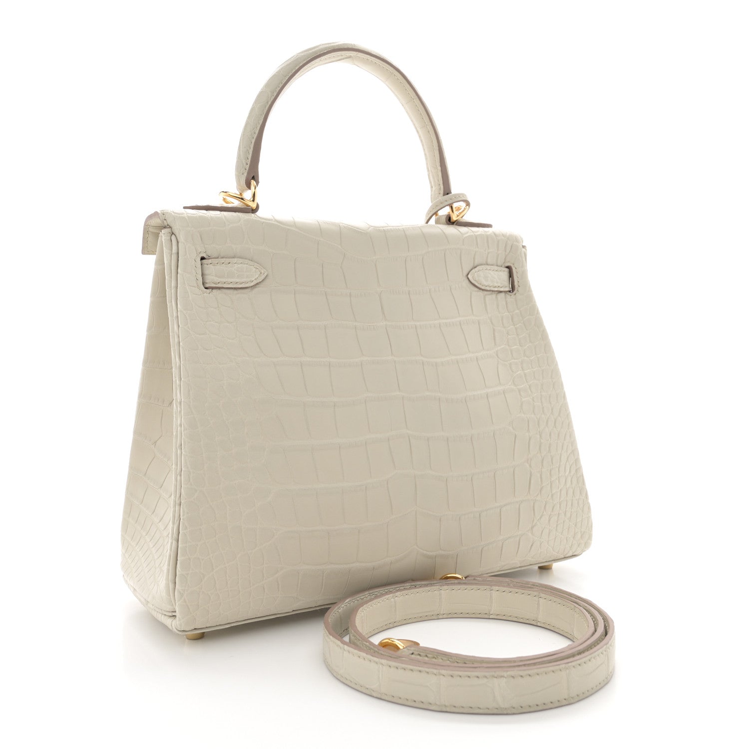 Hermes Matte Alligator Kelly Retourne 25 Beton 3 of 11