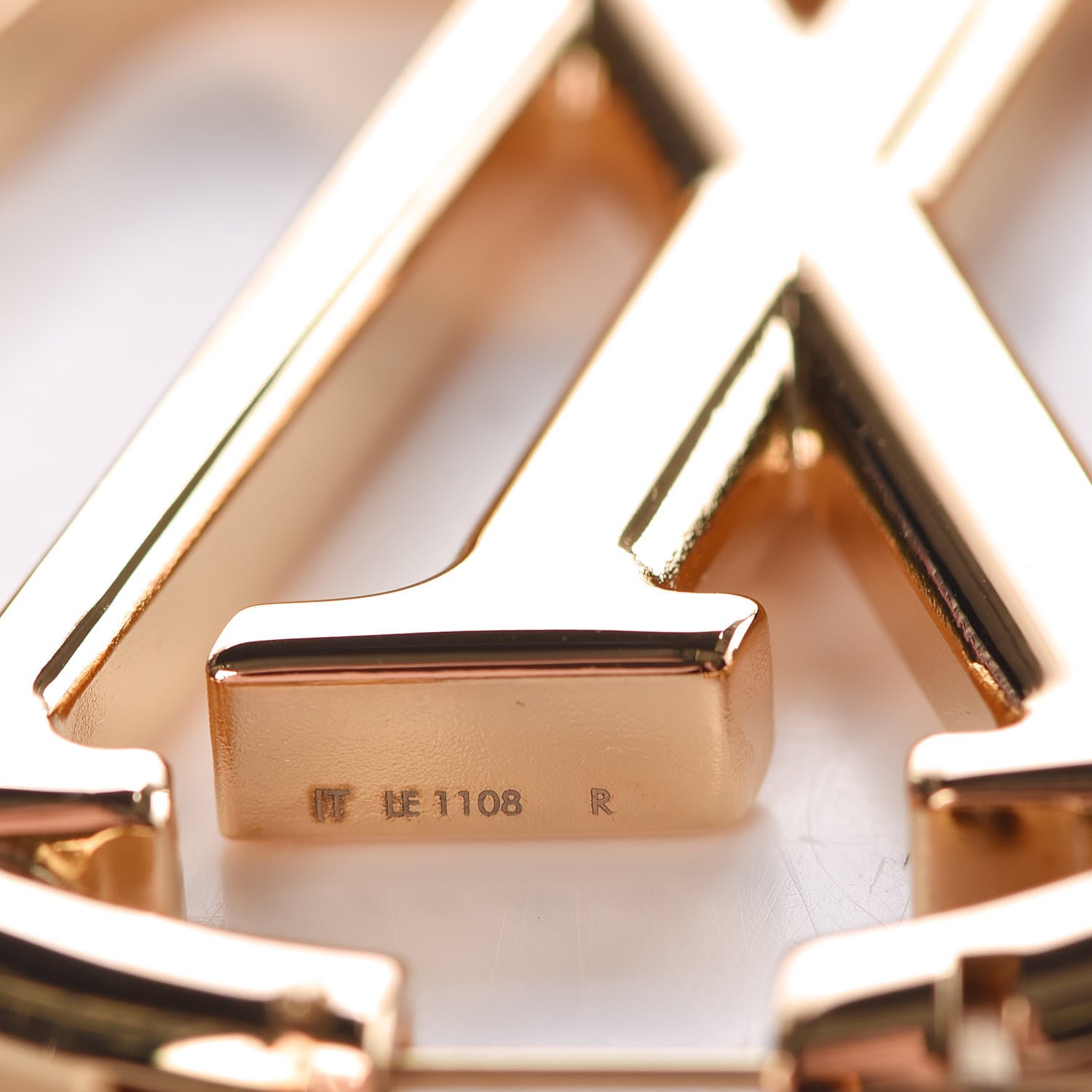 Louis Vuitton Metal Louise Hoop Earrings Gold 5 of 6