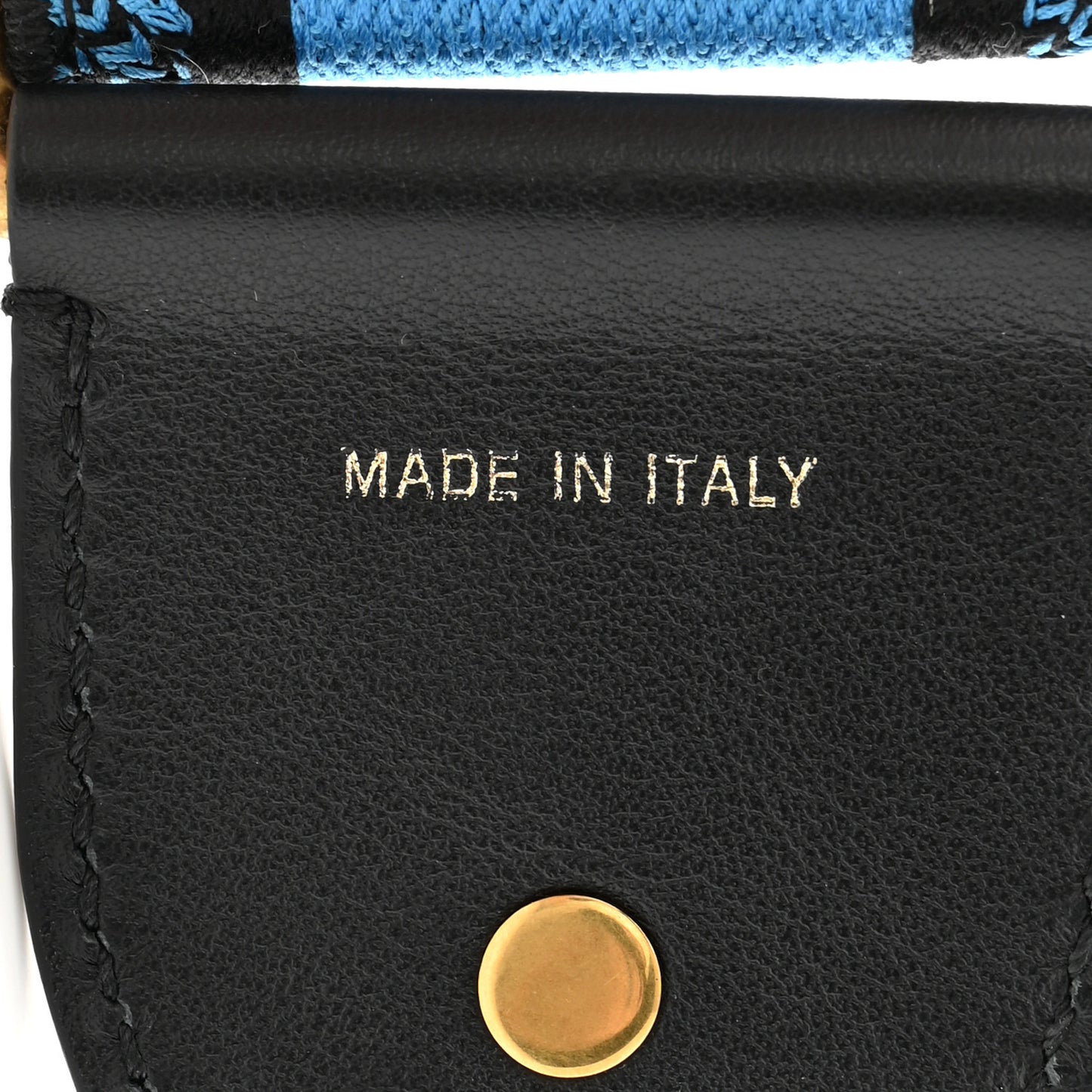 Canvas Embroidered Shoulder Strap Fuchsia Bleu