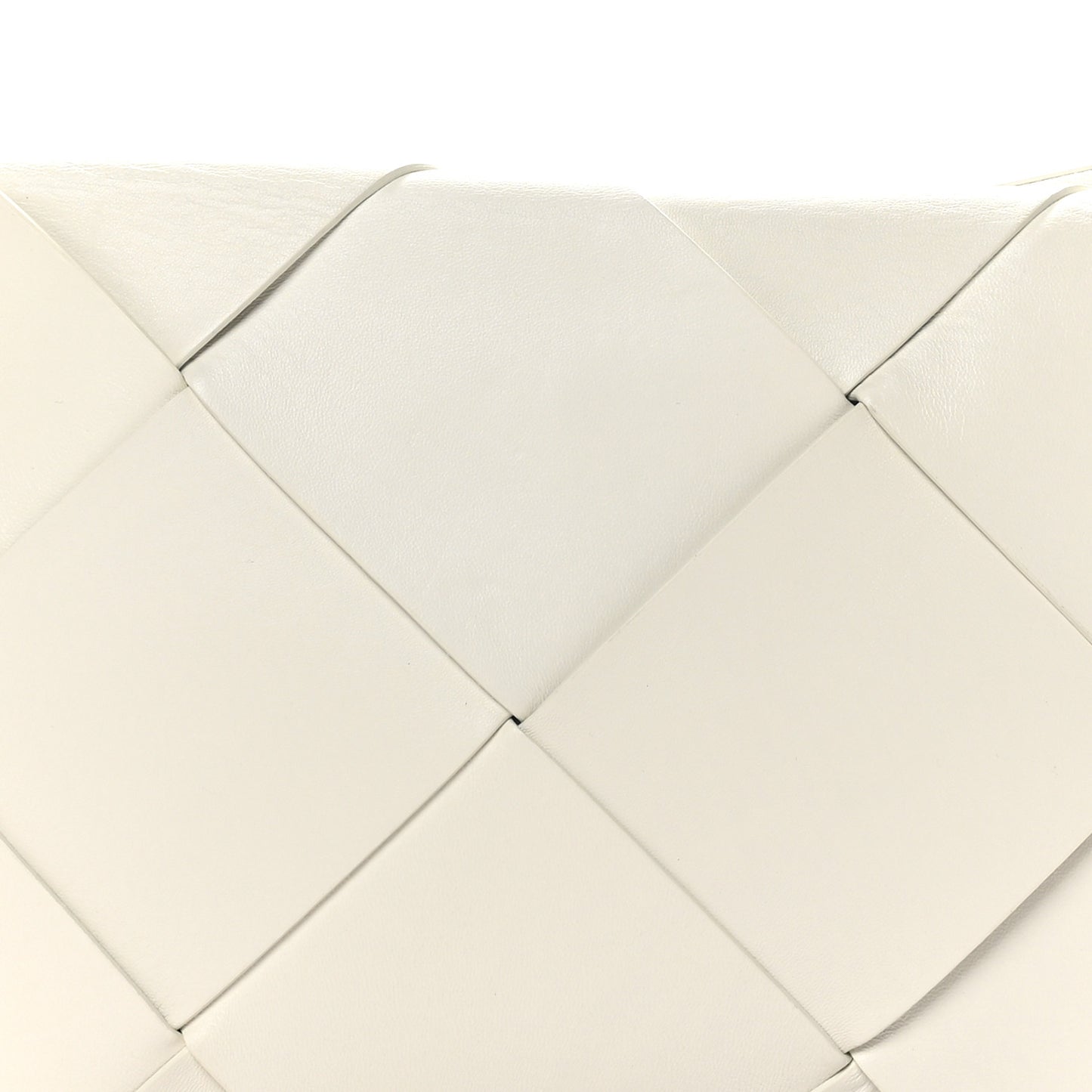 Nappa Maxi Blown Up Intrecciato Pouch Clutch Optic White