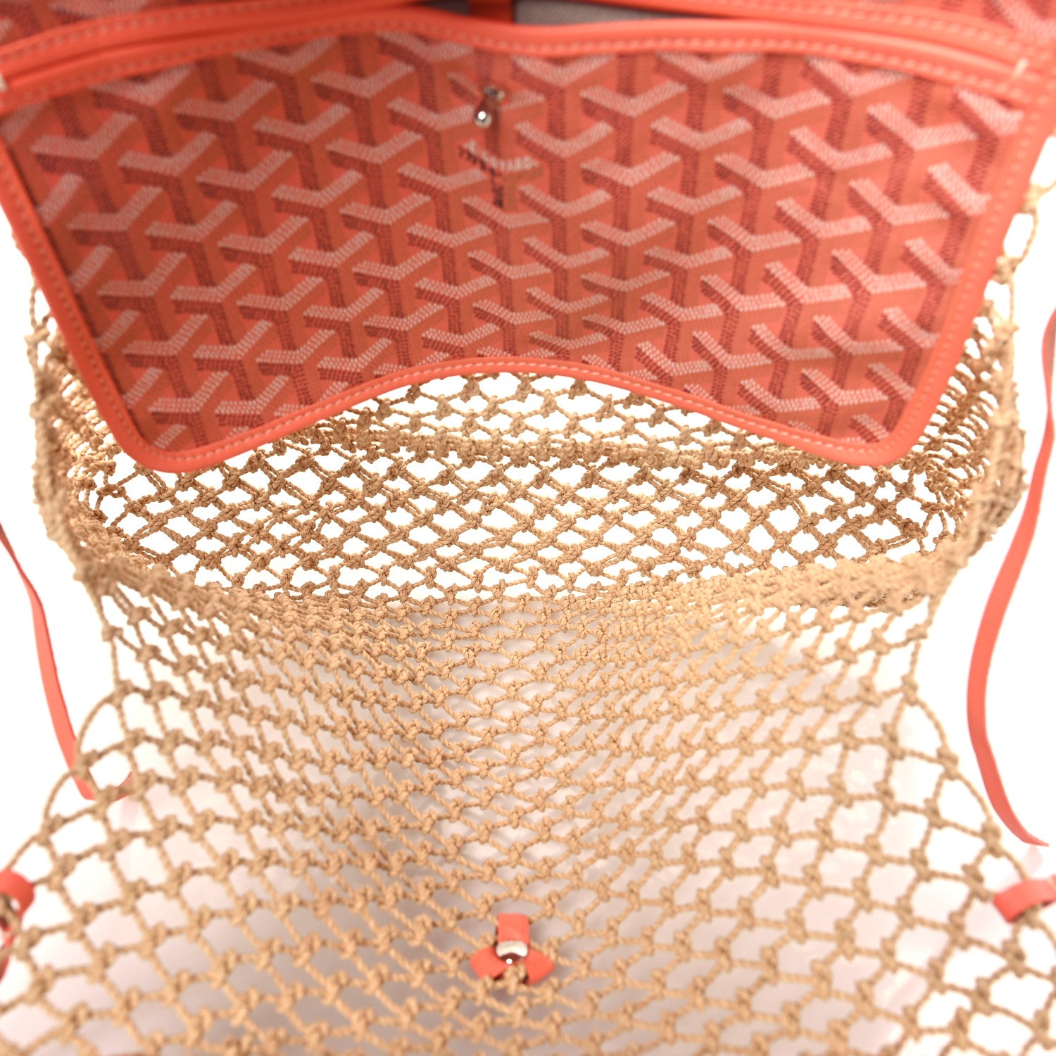 Goyard Goyardine Net Aligre Tote Coral 5 of 9