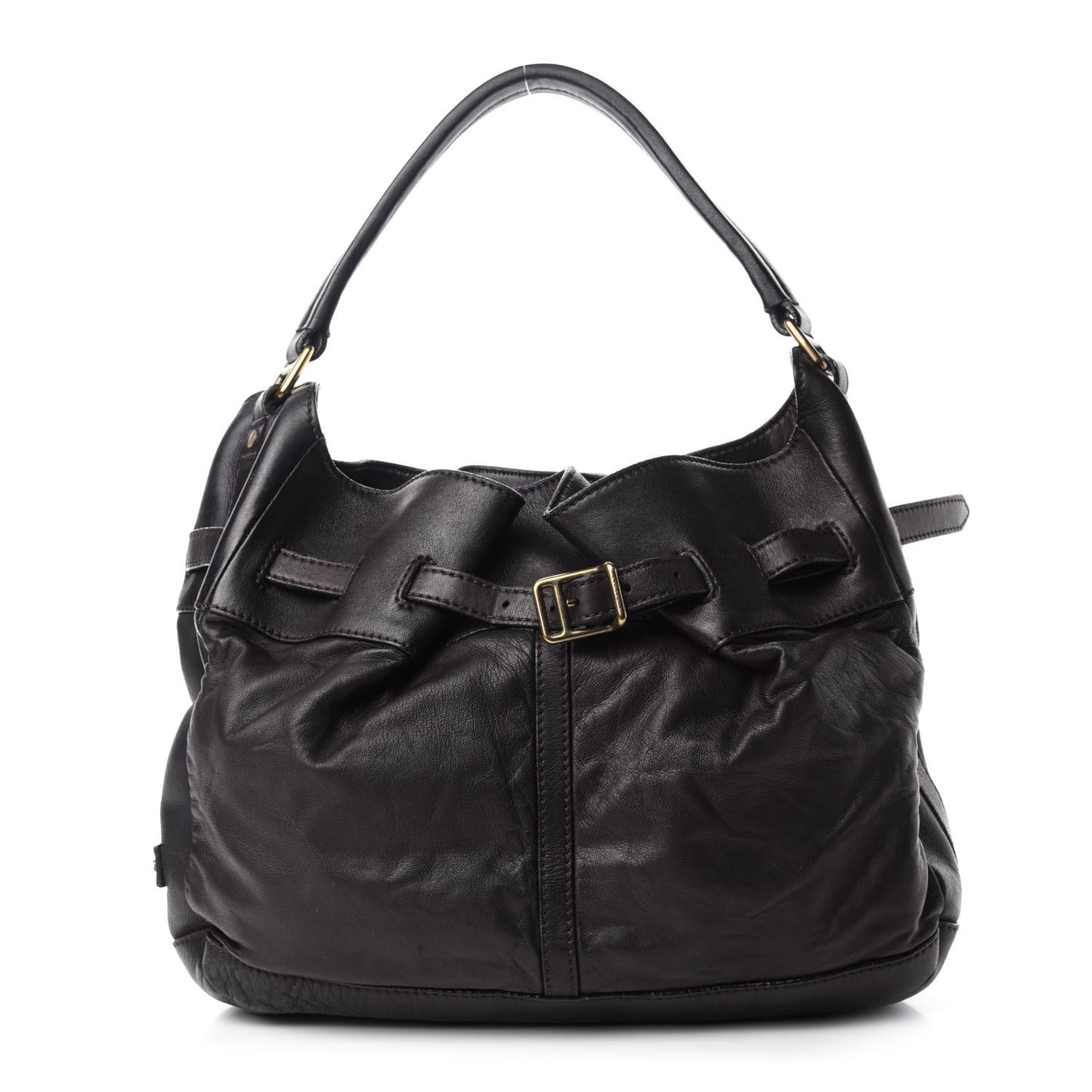 Calfskin Medium Hobo Dark Chocolate