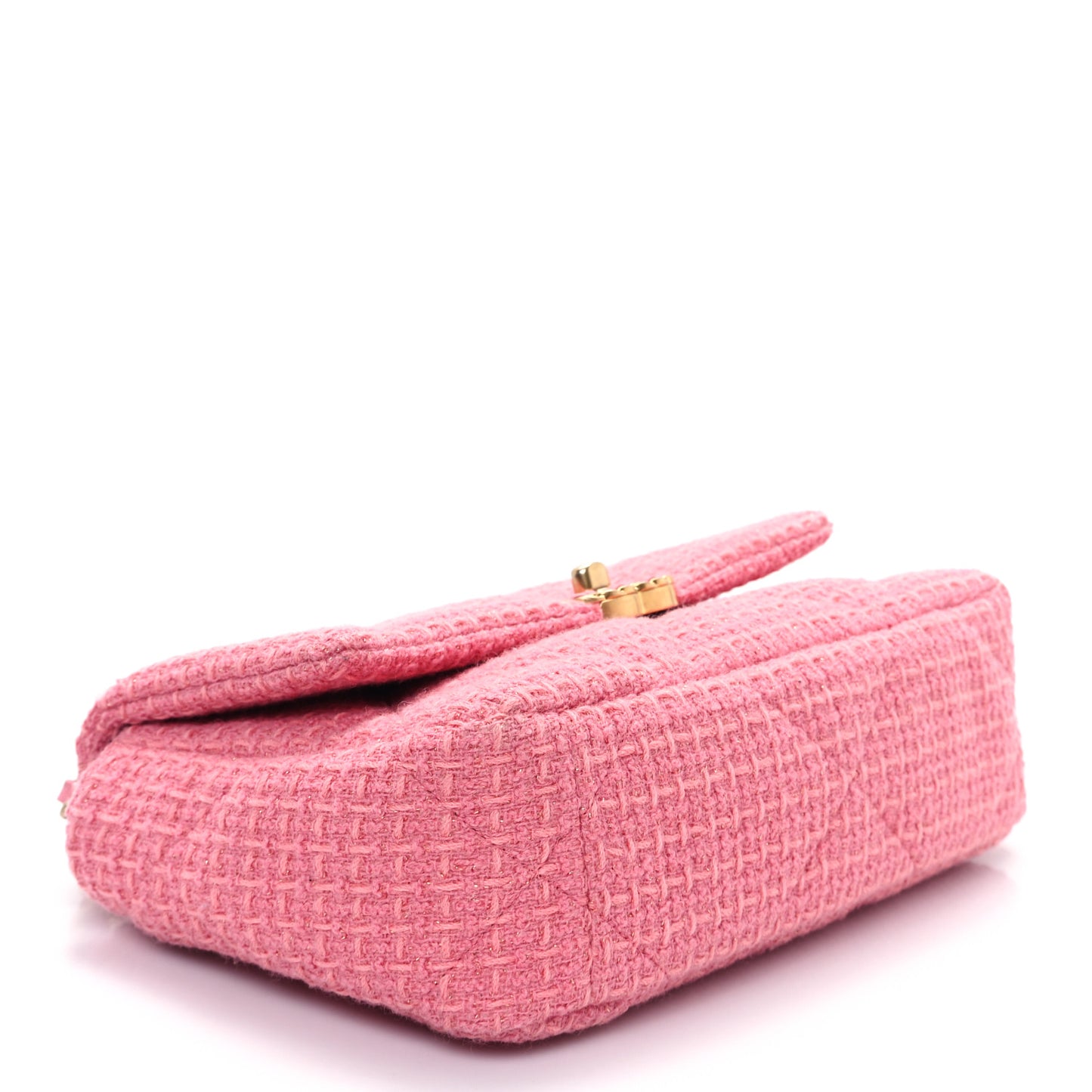 Metallic Tweed Quilted Medium Chanel 19 Flap Pink