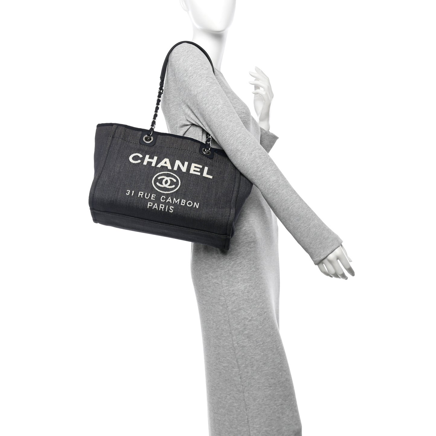 Denim Small Deauville Tote Dark Blue
