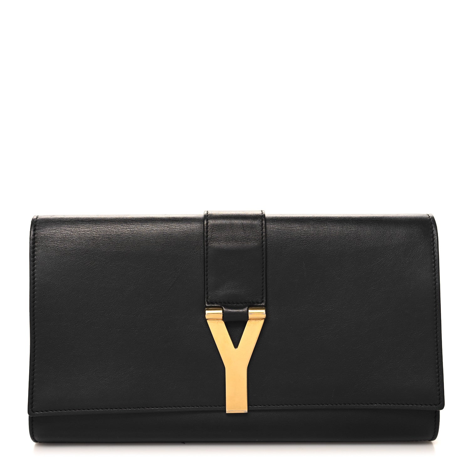 Saint Laurent Calfskin Classic Y Ligne Clutch Black 1 of 11