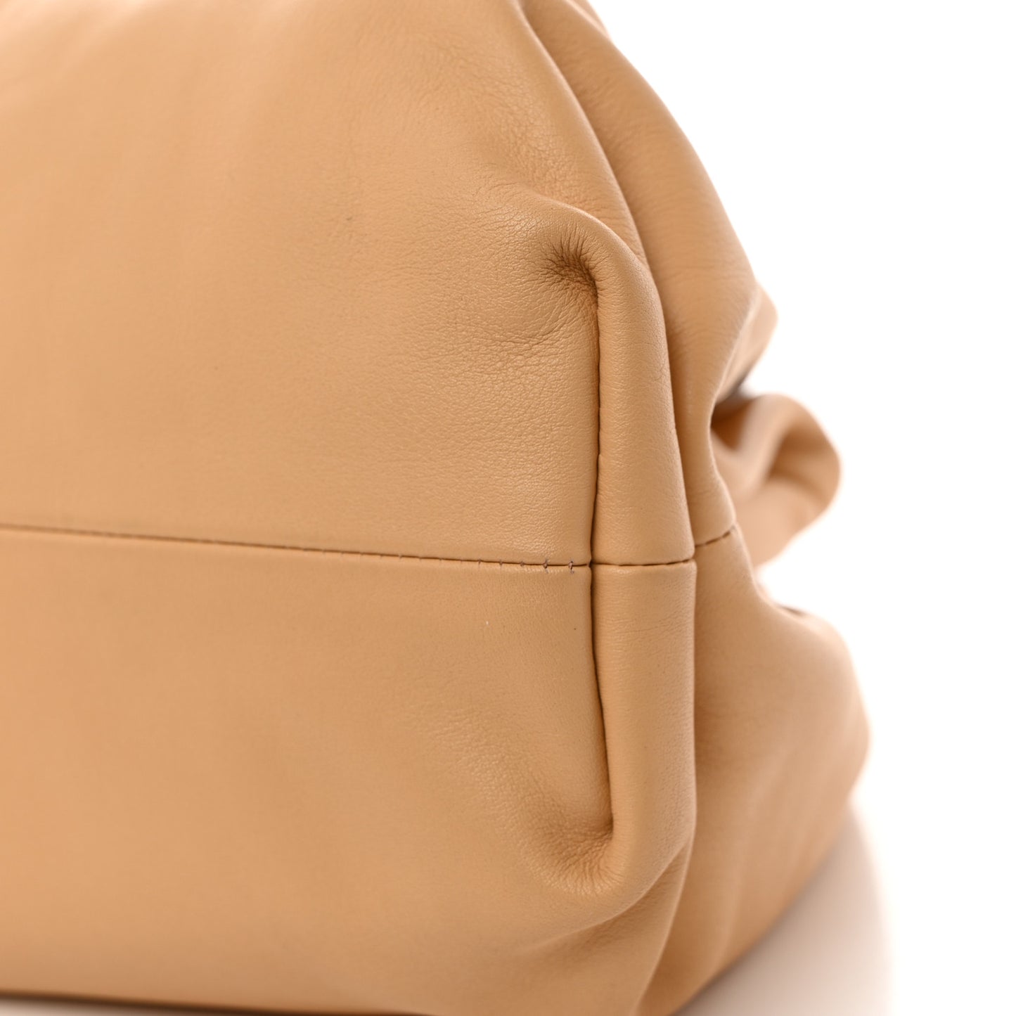 Smooth Butter Calf The Pouch Oversized Clutch Almond