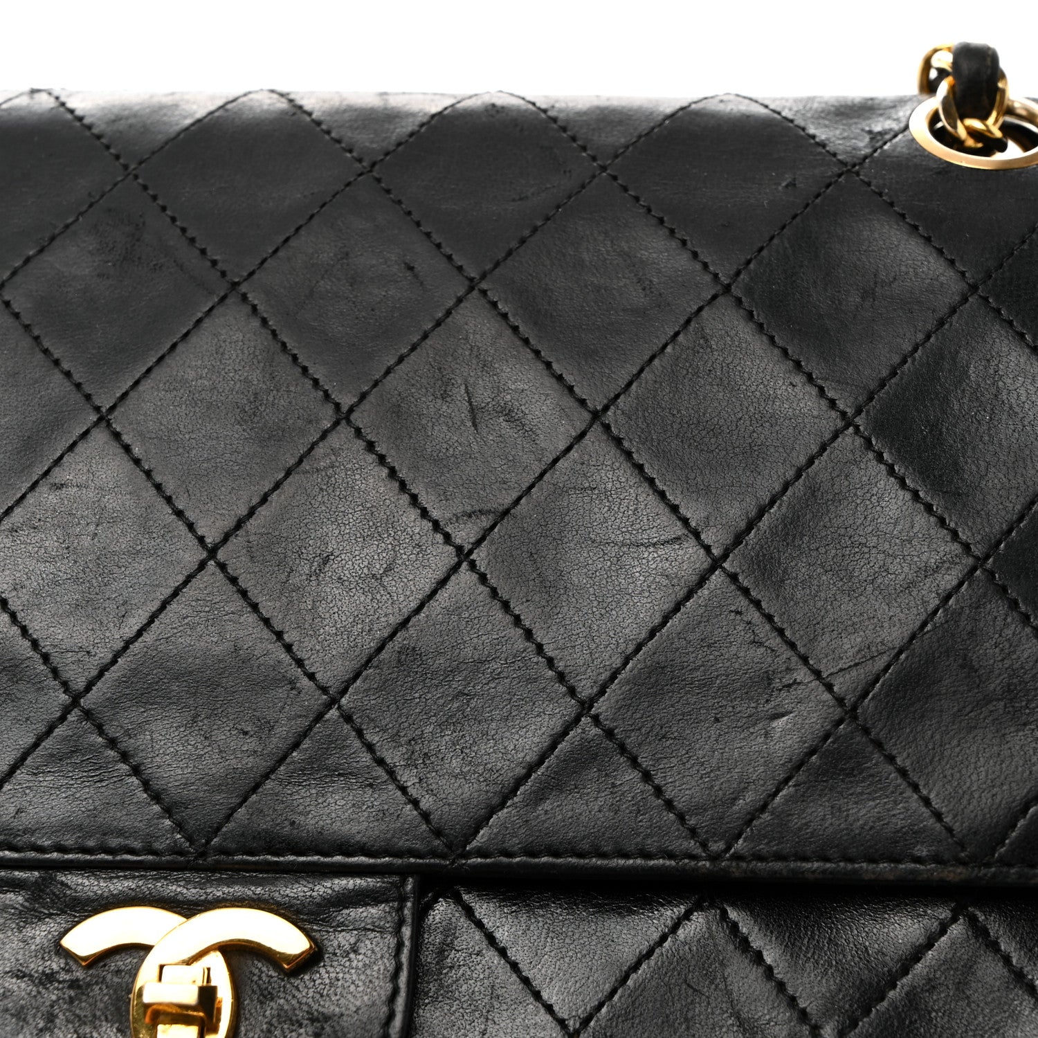 Chanel Lambskin Quilted Medium Double Flap Black 21 of 24