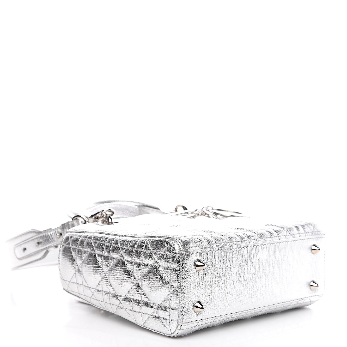 Metallic Grained Calfskin Cannage My ABCDior Lady Dior Silver