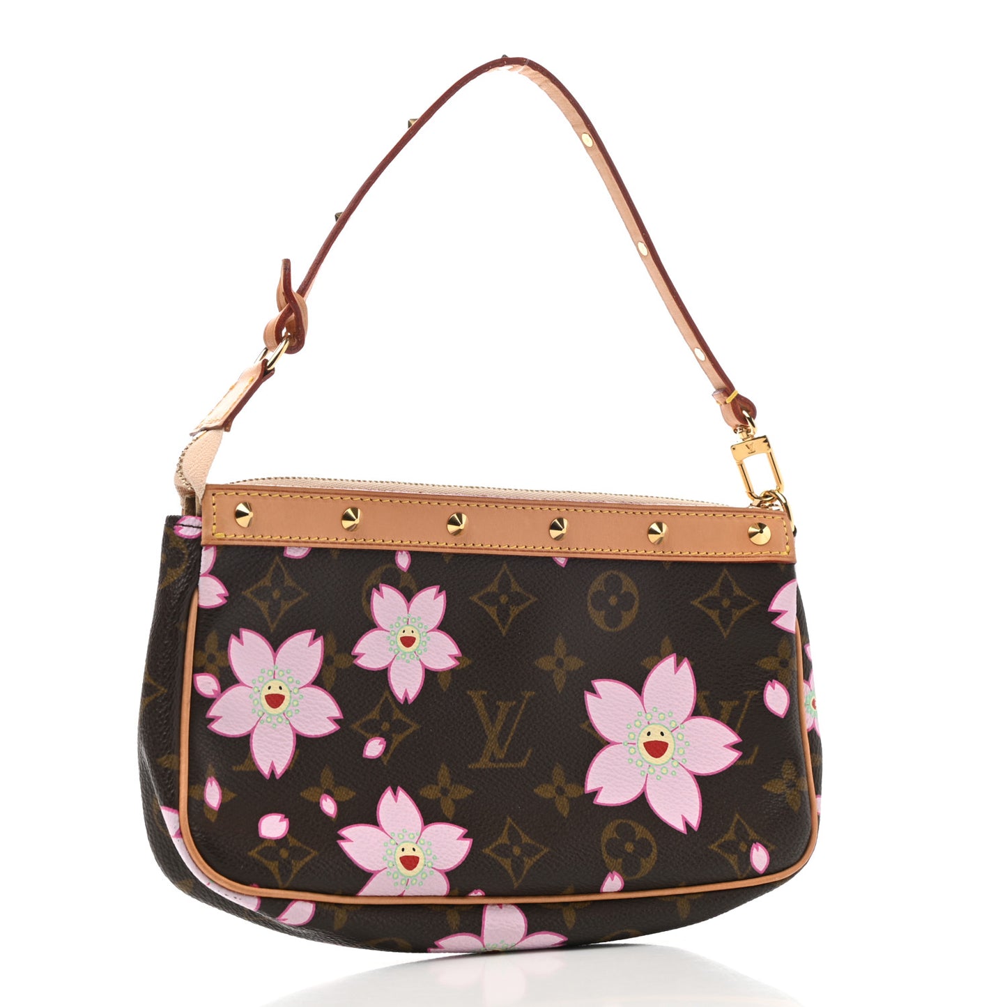 Monogram Cherry Blossom Pochette Accessories Brown