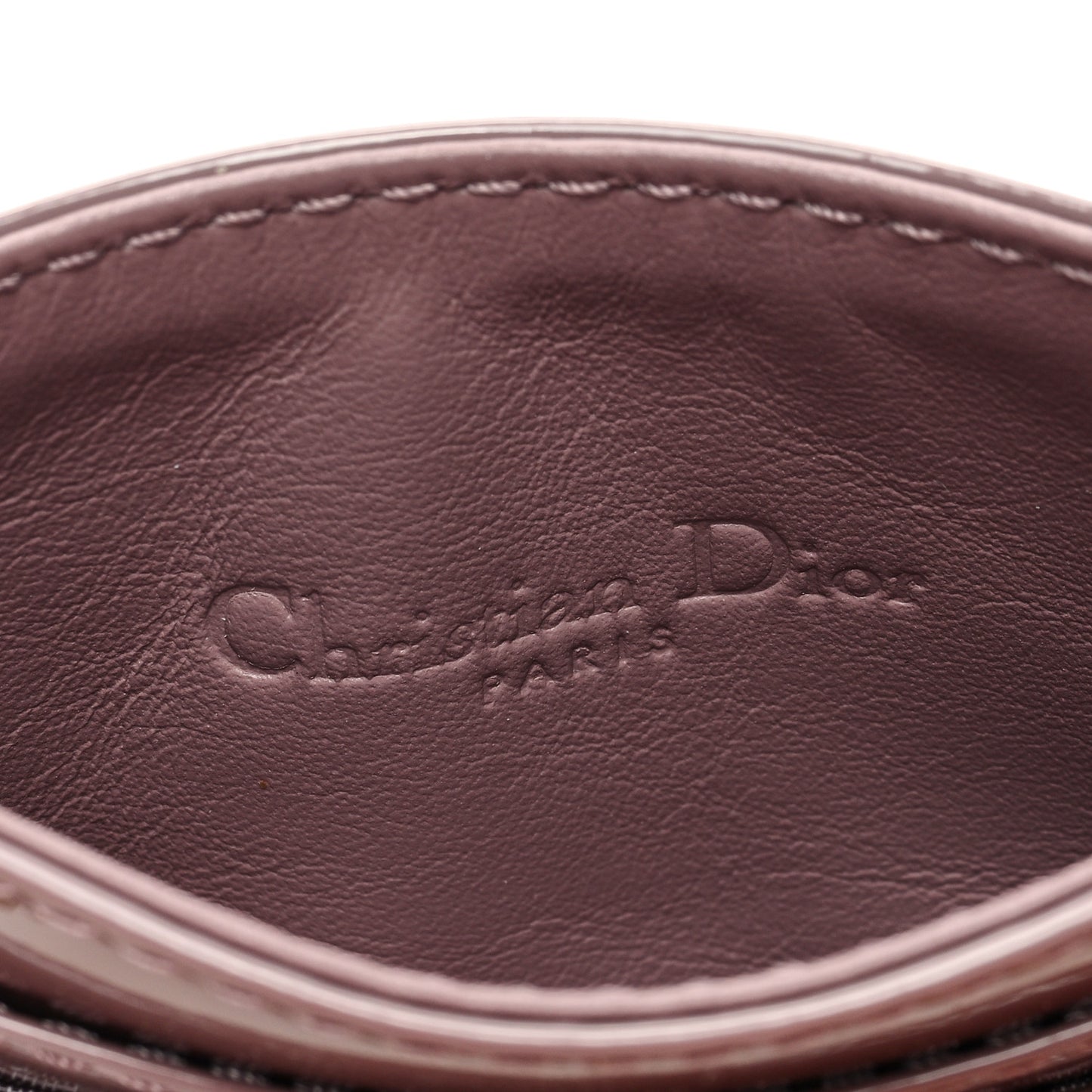 Patent Cannage Lady Dior Five-Slots Card Holder Pink Peony