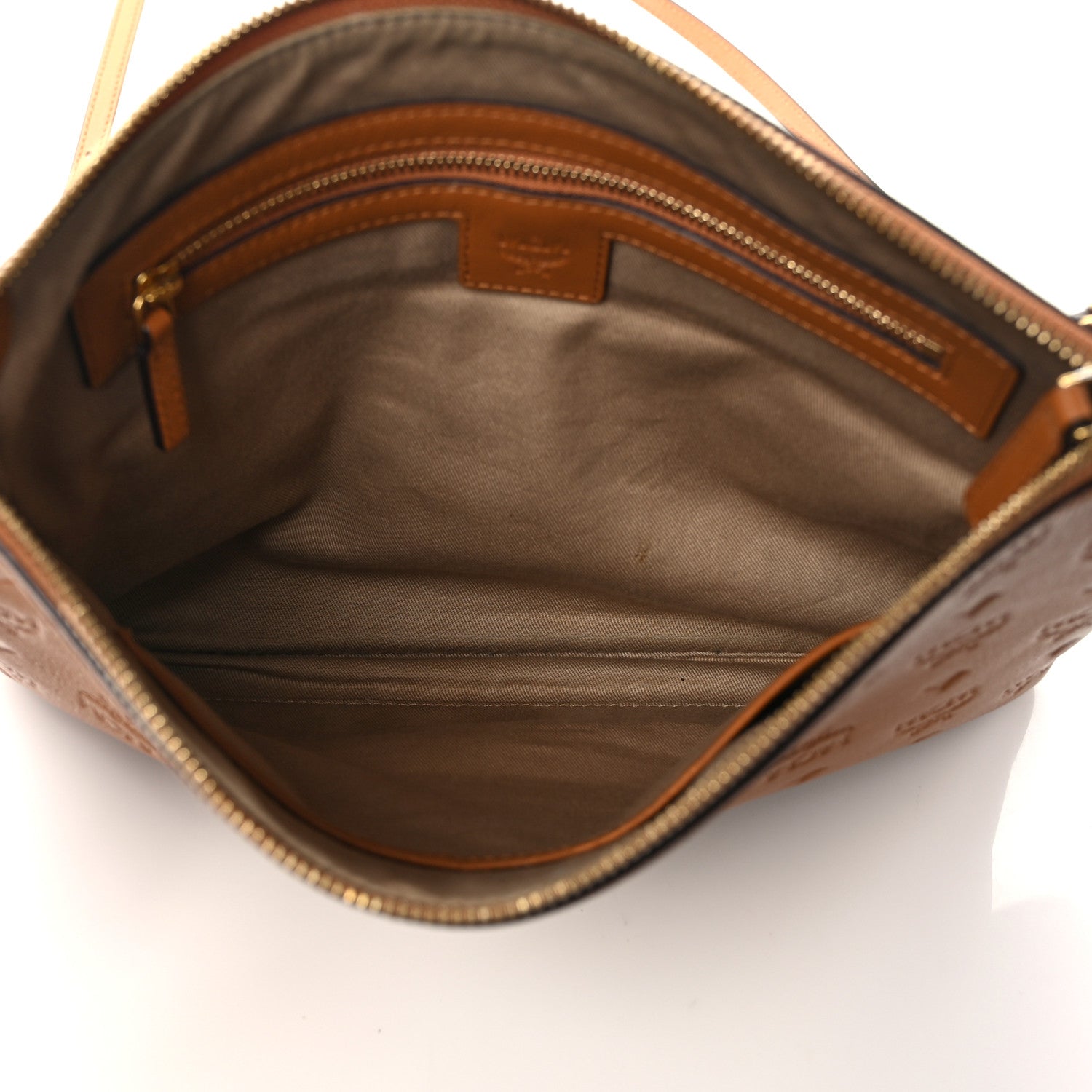 MCM Calfskin Ottomar Crossbody Pouch Cognac 5 of 10