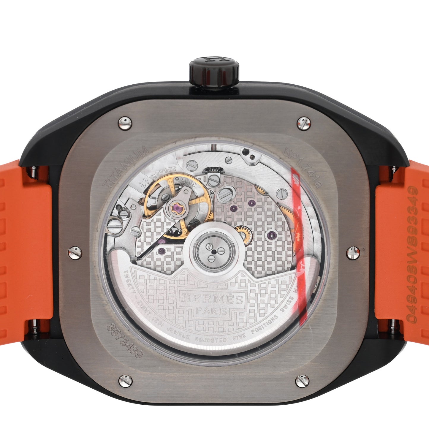 DLC Coated Titanium Rubber 39mm H08 Automatic Watch Orange