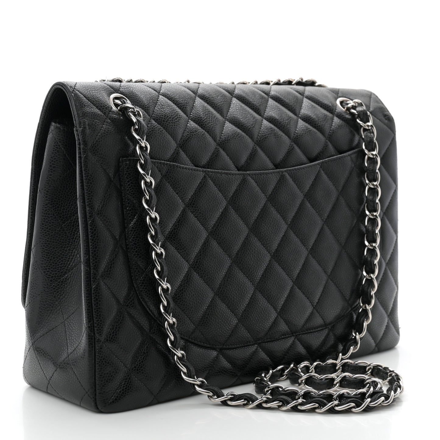 Caviar Quilted Maxi Single Flap Black