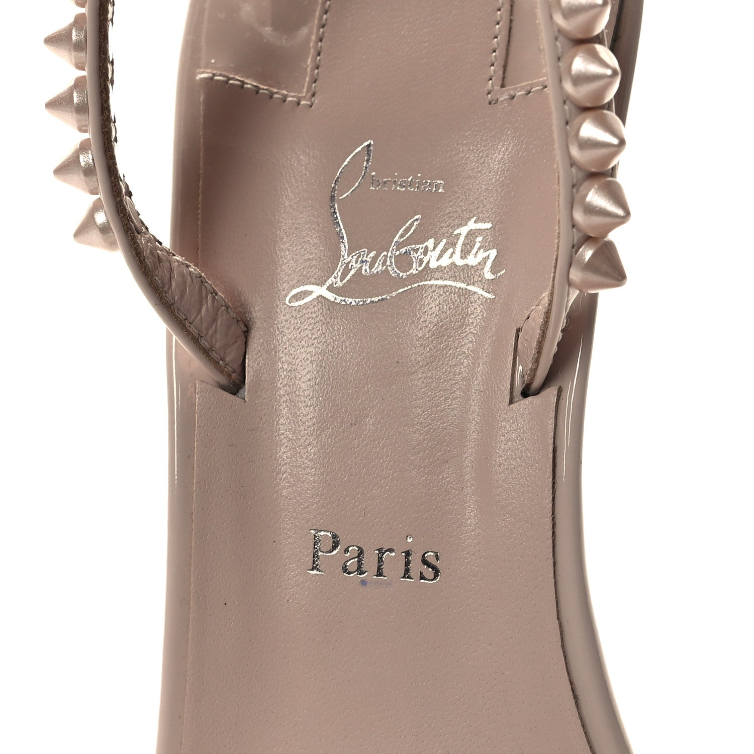 Christian Louboutin Calfskin So Me Spike 85 Wedge Sandals 40 Leche 7 of 7