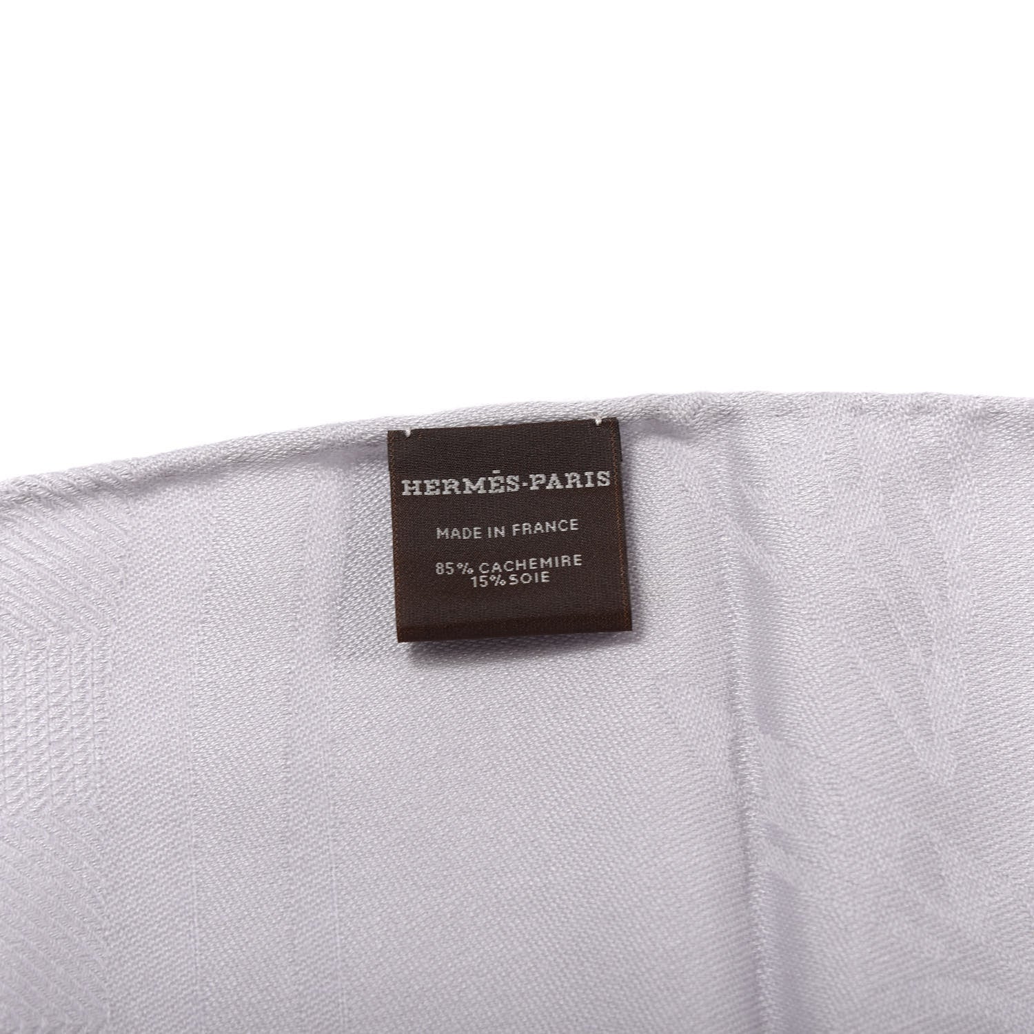Hermes Cashmere Silk New Libris Stole Gris Nuage 3 of 3