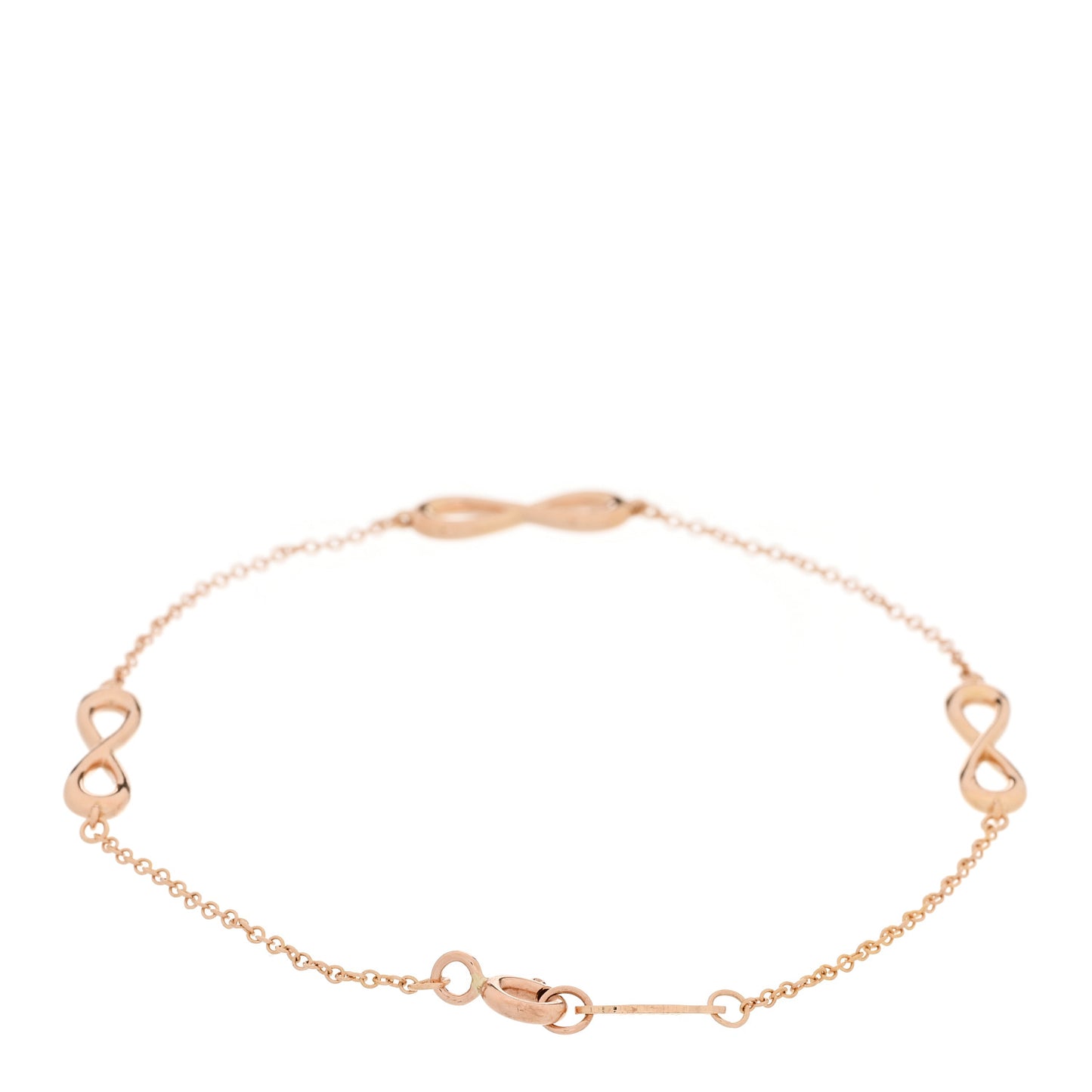 18K Rose Gold Infinity Endless Bracelet