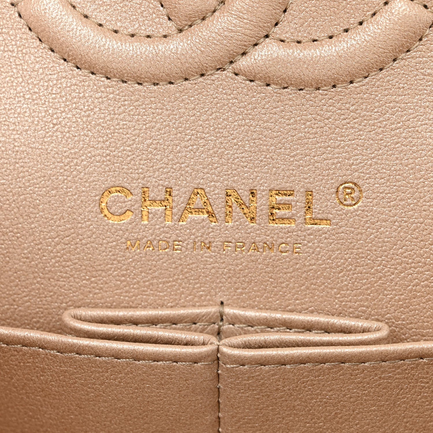 Chanel Iridescent Caviar Quilted Small Double Flap Beige 6 of 11