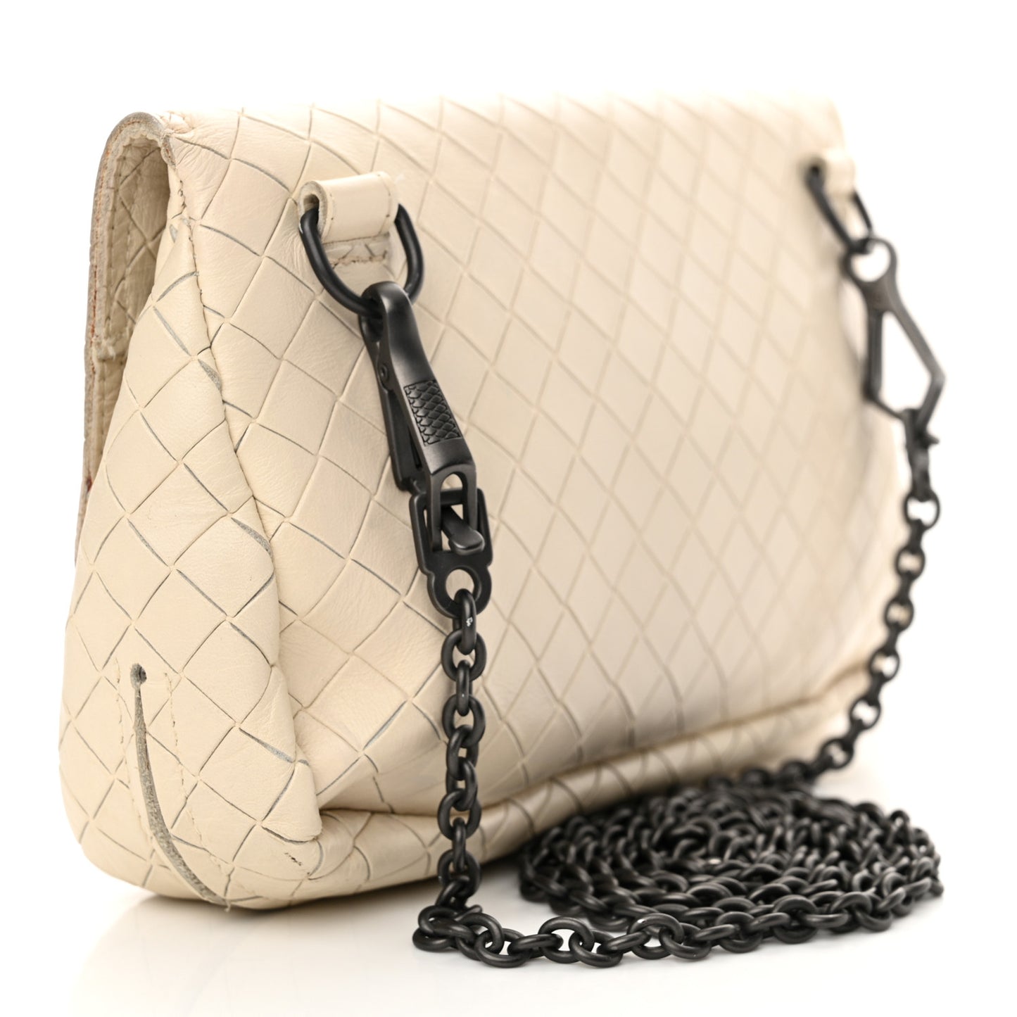 Nappa Intrecciato Mini Messenger Bag White