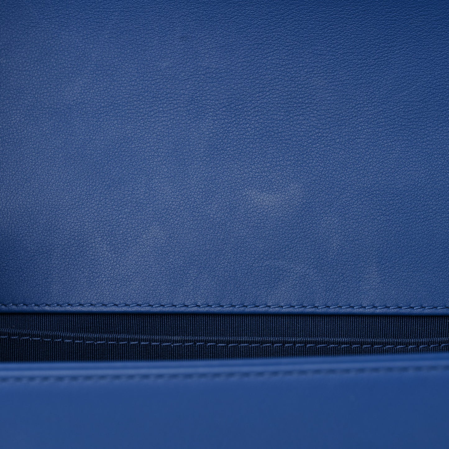 Calfskin Quilted Medium Boy Flap Blue