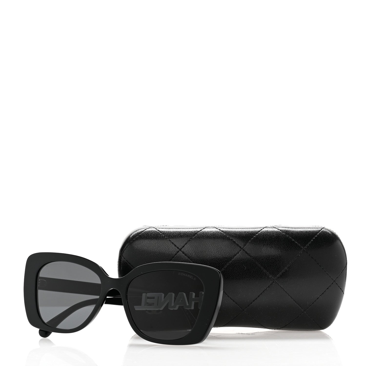 Chanel Acetate Strass Square Sunglasses 5422-B-A Black White 8 of 8