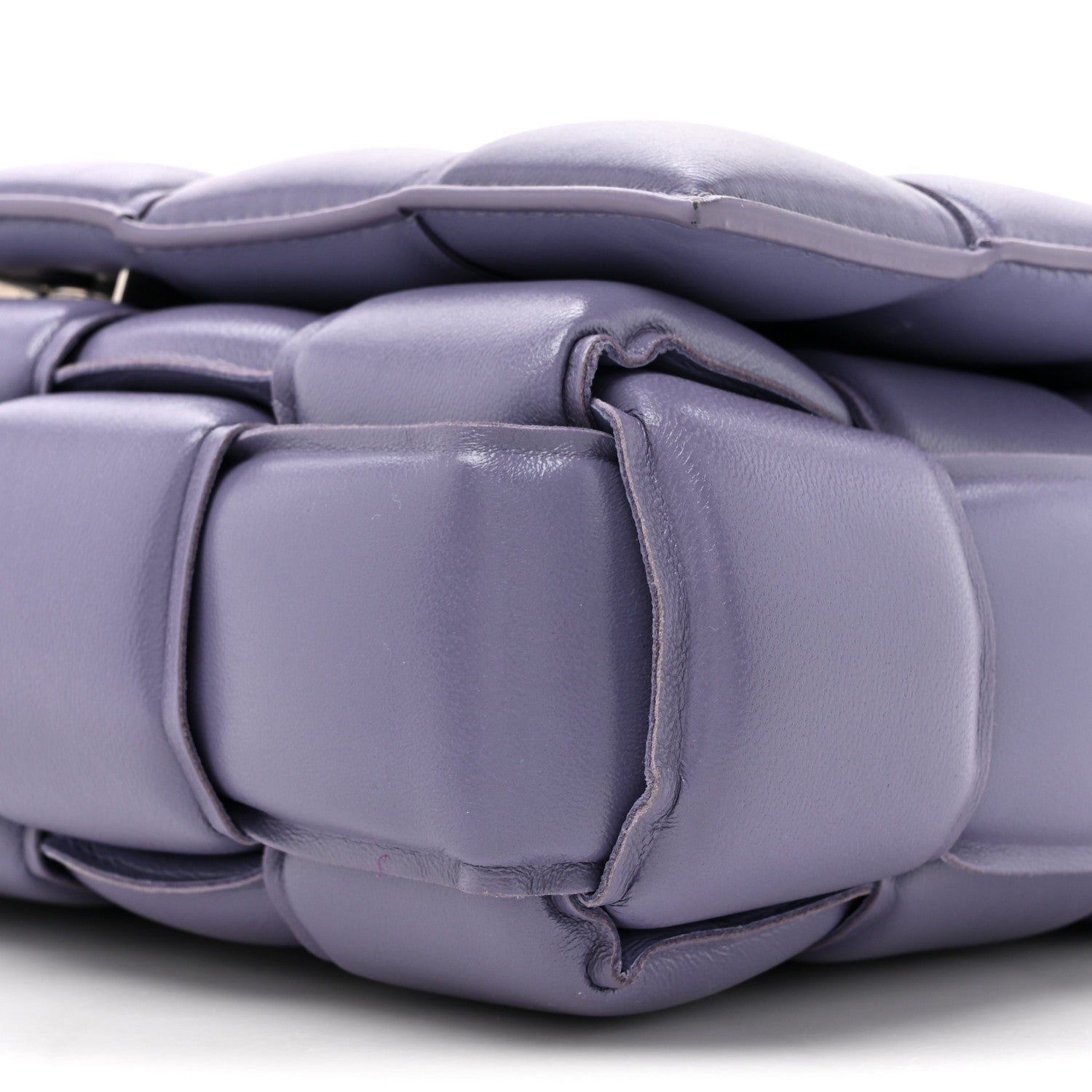 Bottega Veneta Lambskin Maxi Intreccio Padded Chain Cassette Crossbody Bag Lavender 9 of 12