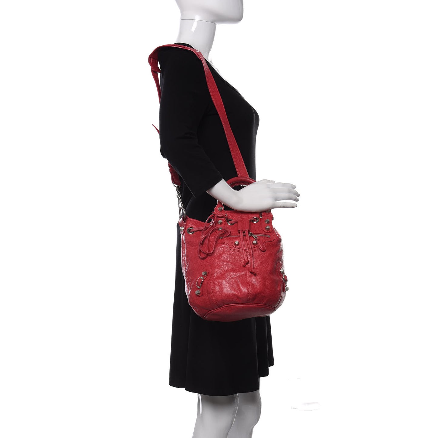 Agneau Giant 12 Silver Hardware Mini Pompon Rose Thulian