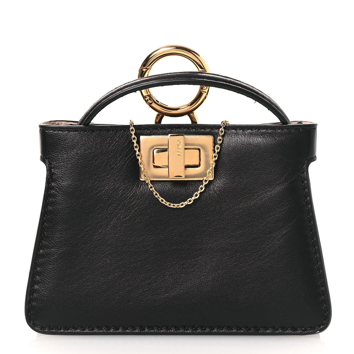 Fendi Nappa Sigma Pico Peekaboo Charm Black 1886892 – FASHIONPHILE