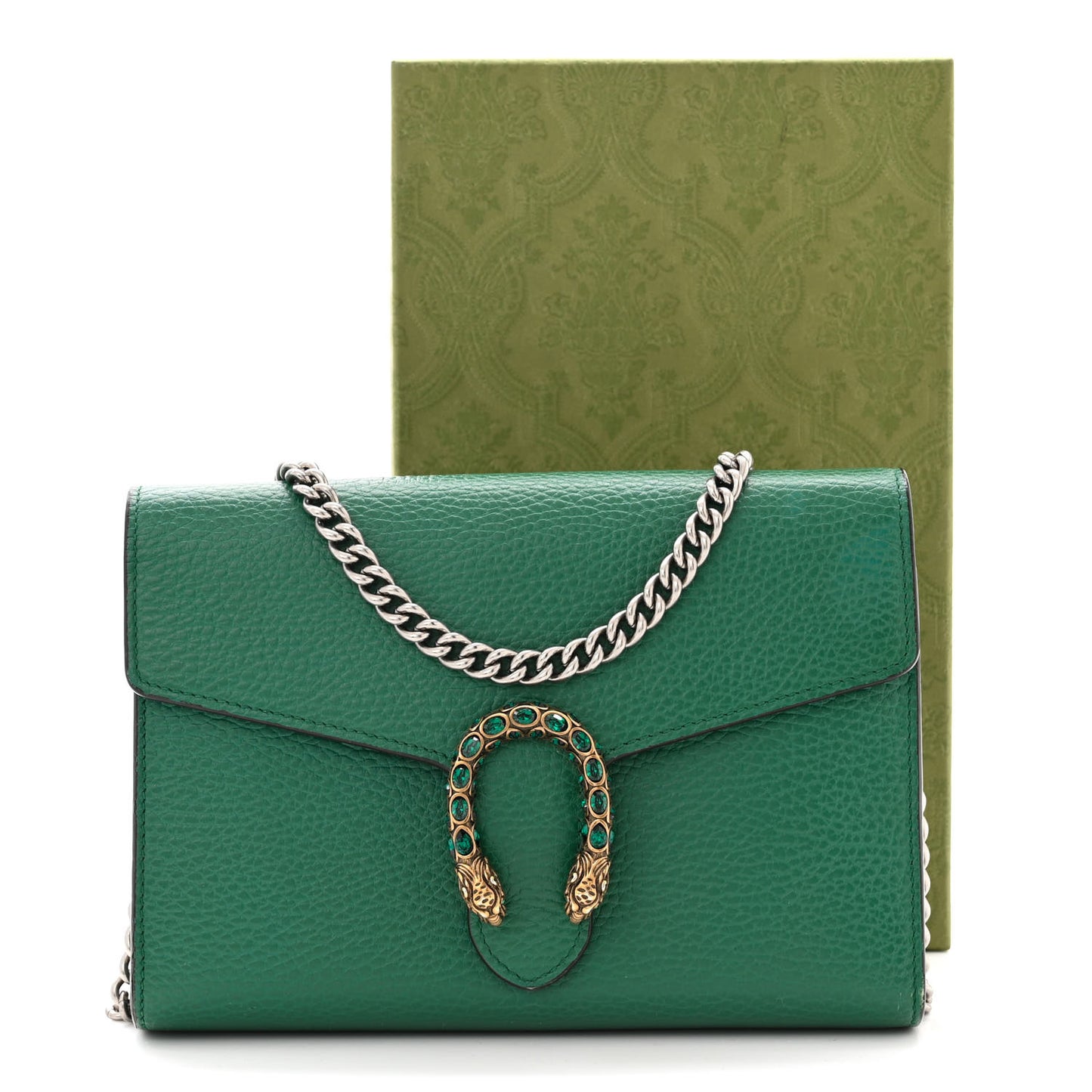 Calfskin Mini Dionysus Chain Wallet Emerald